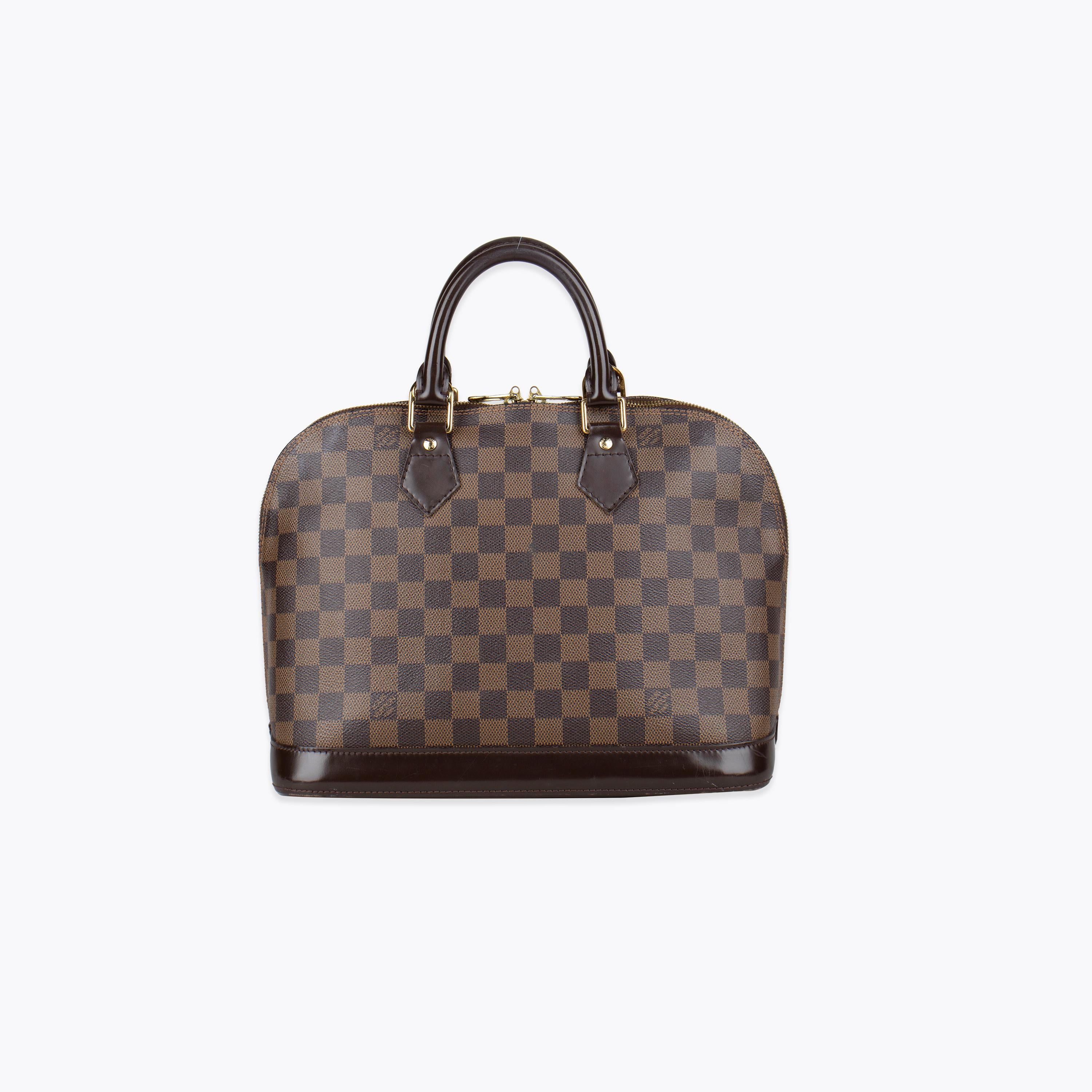 Gray Louis Vuitton Ebene Alma PM Bag For Sale