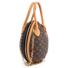 LOUIS VUITTON Ebene brown & black 2019 Monogram EGG SMALL Crossbody Bag