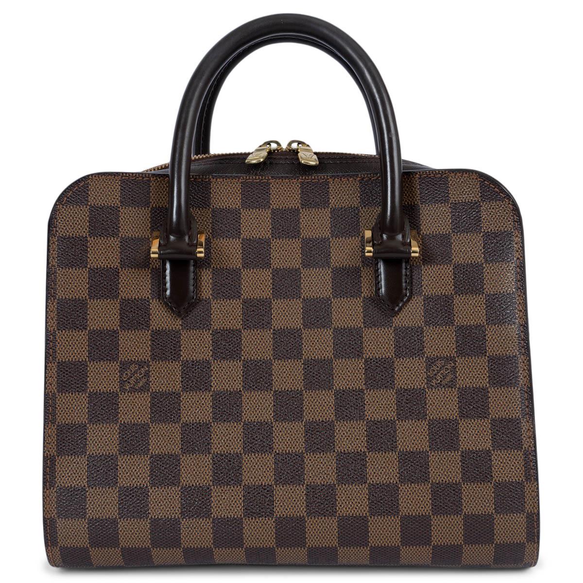 Black LOUIS VUITTON Ebene brown Damier canvas TRIANA Bag For Sale