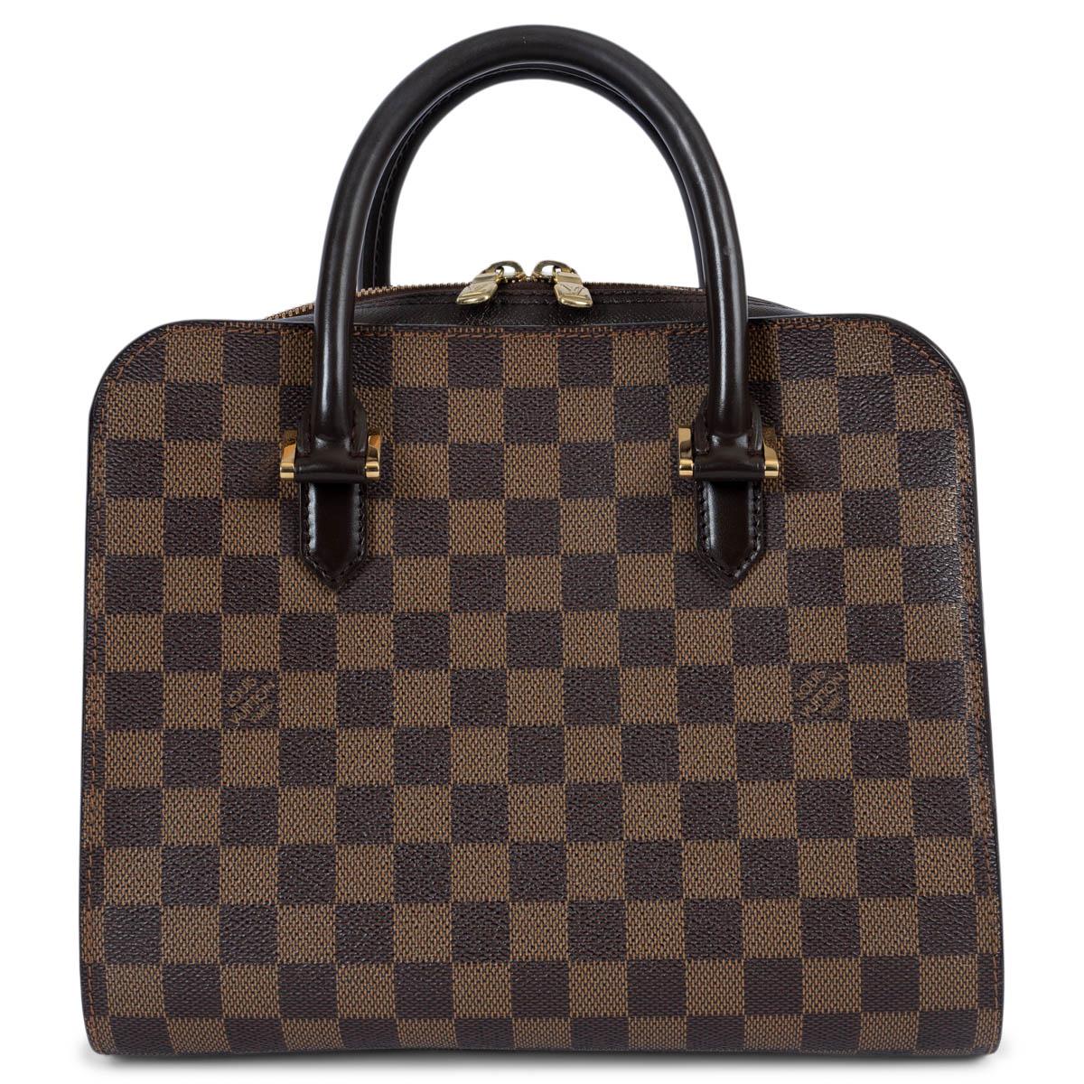 LOUIS VUITTON Ebene brown Damier canvas TRIANA Bag In Excellent Condition For Sale In Zürich, CH