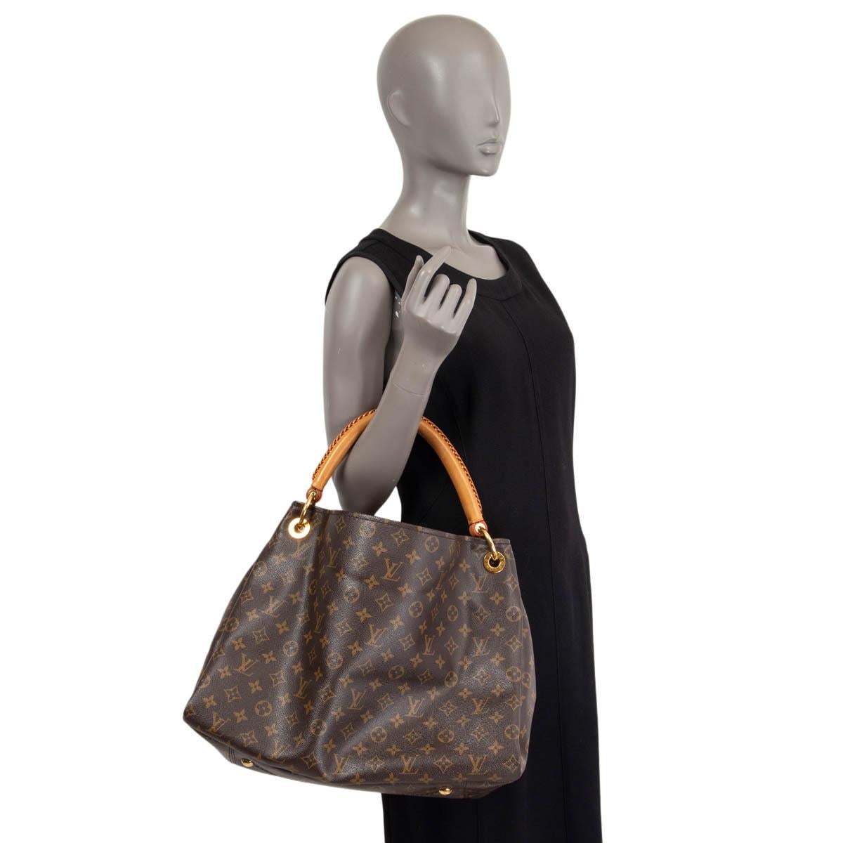 LOUIS VUITTON Ebene brown Monogram Canvas ARTSY MM Hobo Shoulder Bag 2