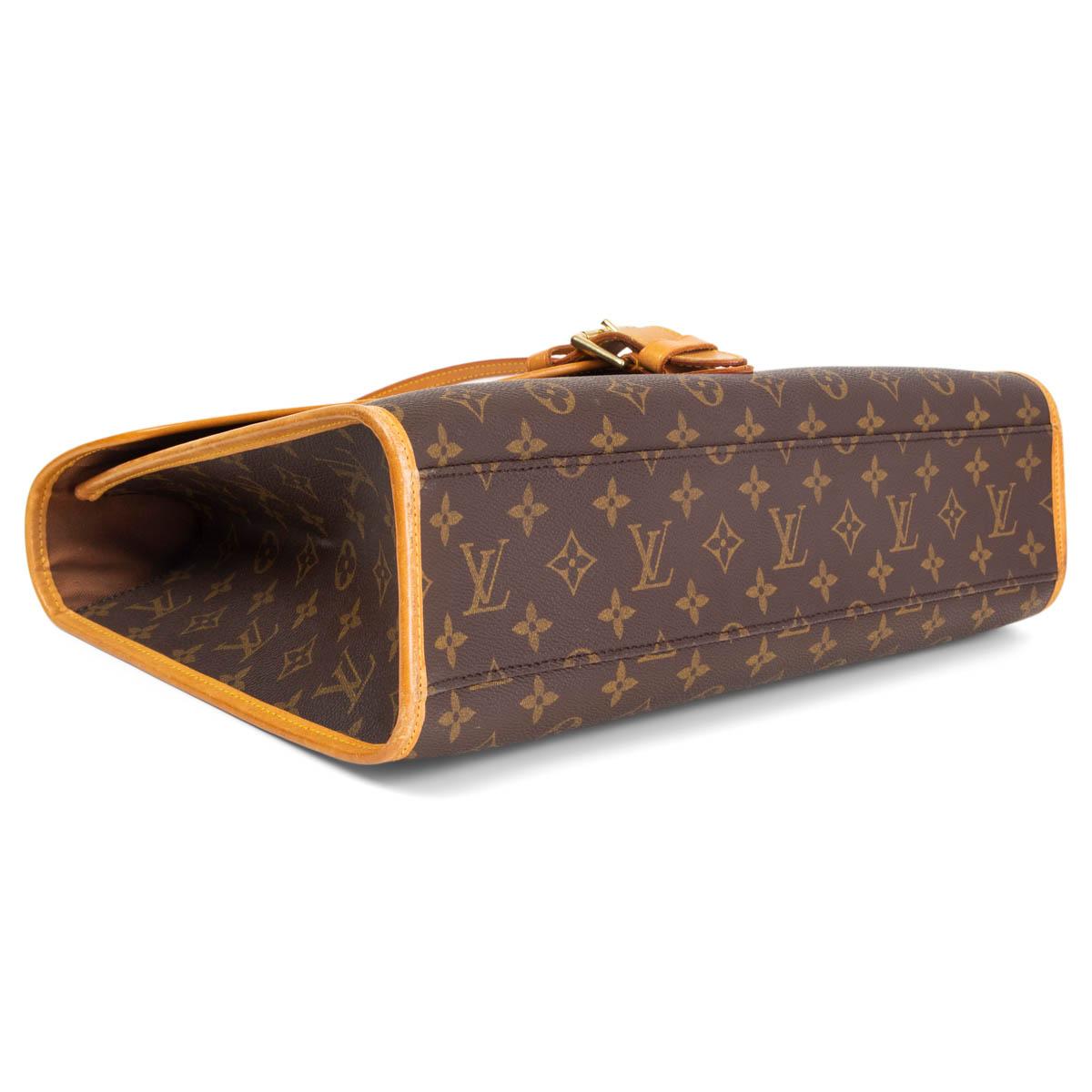 Brown LOUIS VUITTON Ebene brown MONOGRAM CANVAS BEVERLY GM Briefcase Bag