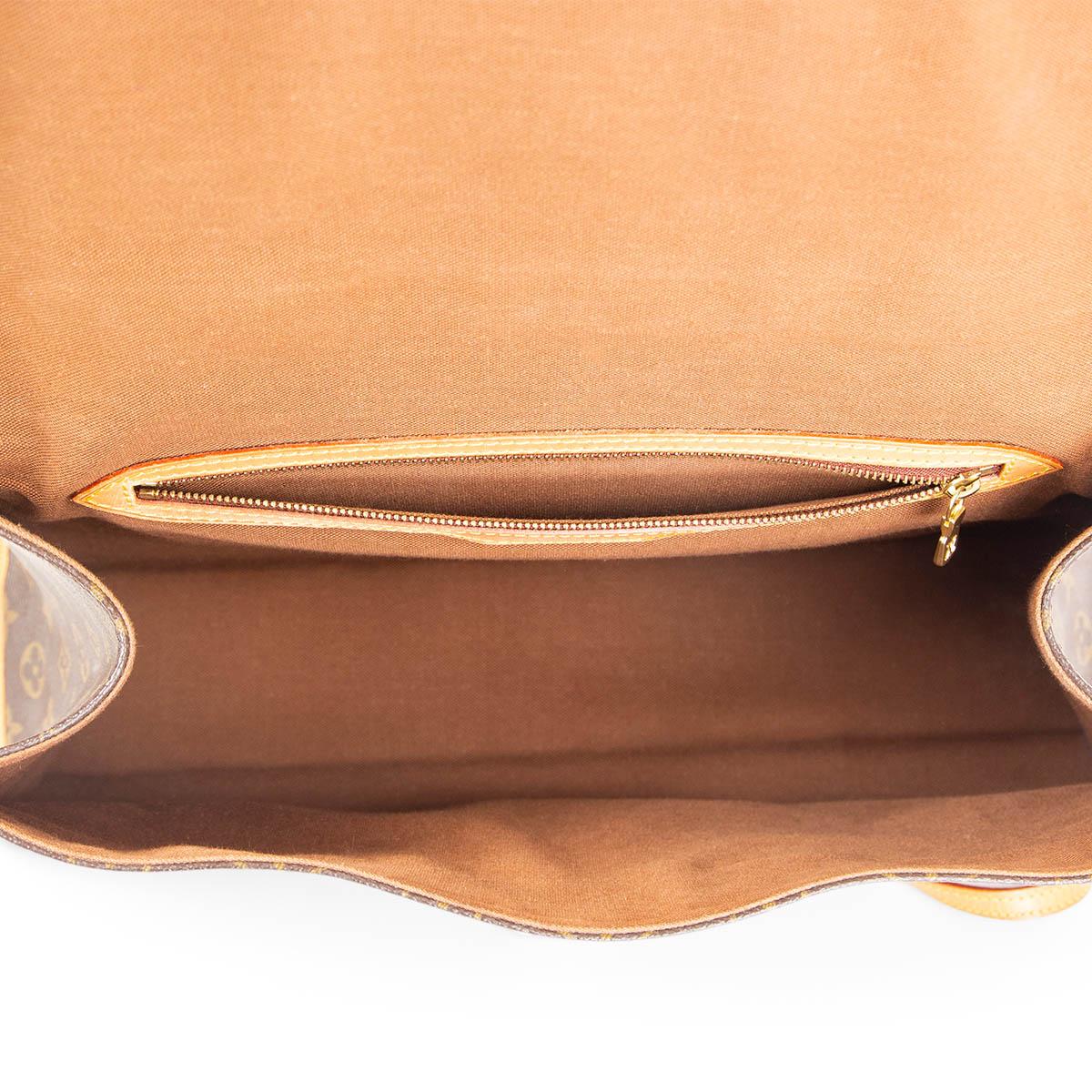 LOUIS VUITTON Ebene brown MONOGRAM CANVAS BEVERLY GM Briefcase Bag In Good Condition In Zürich, CH