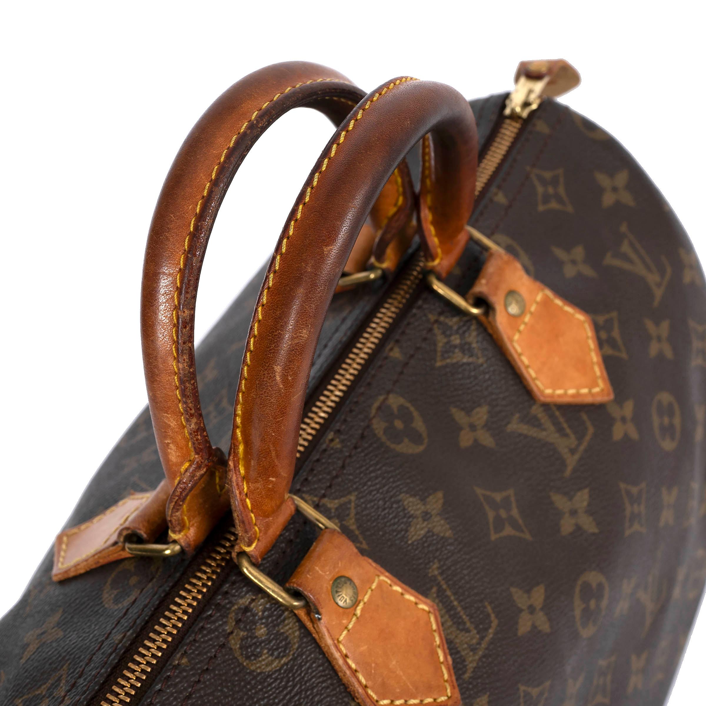 LOUIS VUITTON Ebene brown Monogram canvas SPEEDY 30 Bag 1