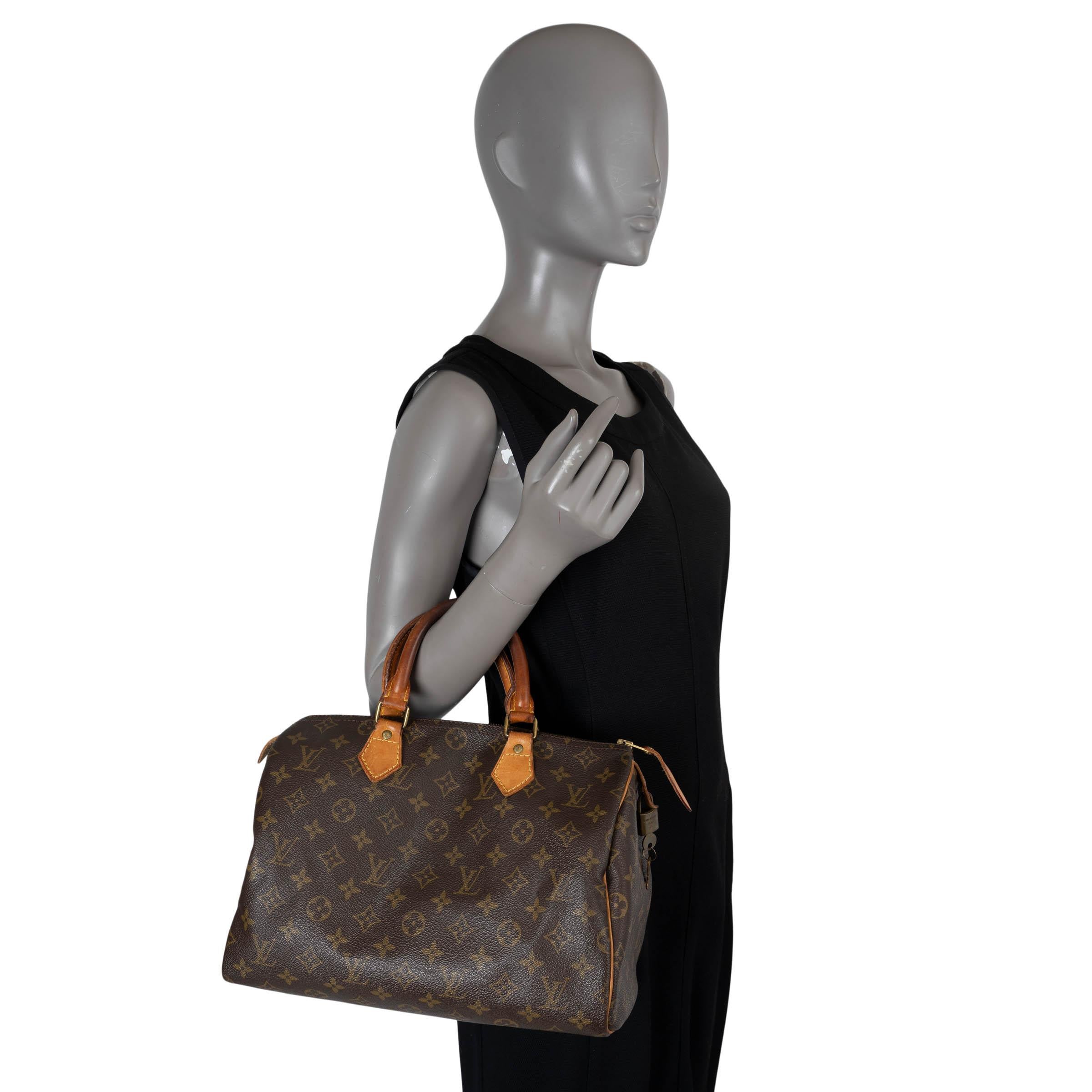 LOUIS VUITTON Ebene brown Monogram canvas SPEEDY 30 Bag 2