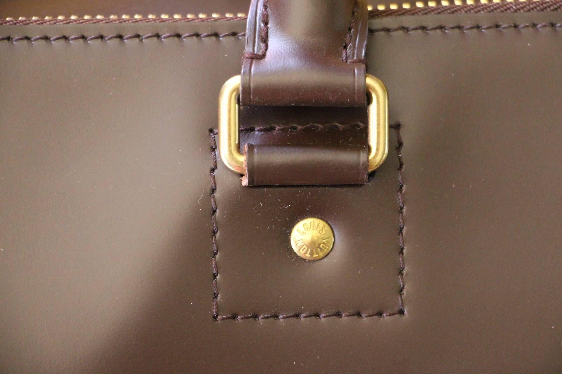 French Louis Vuitton Ebene Damier Canvas Large Travel Bag