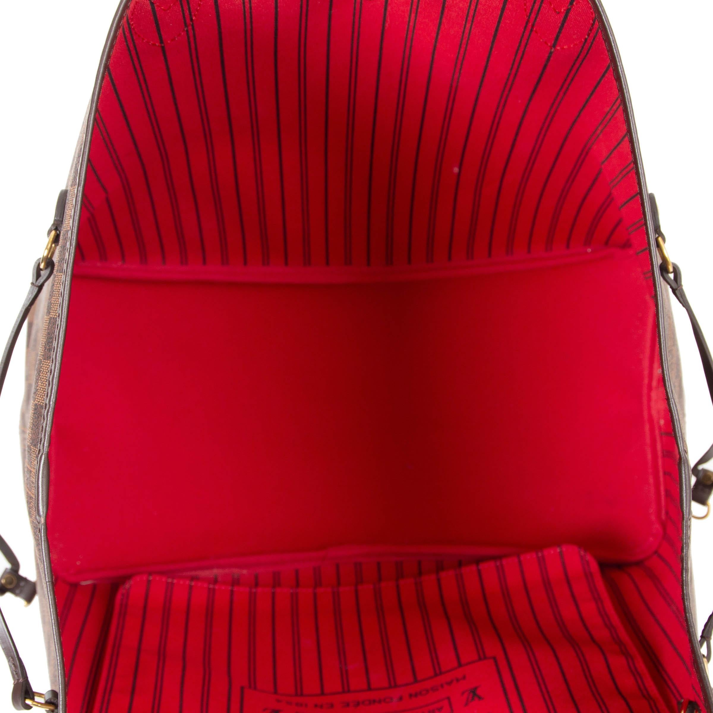 Women's LOUIS VUITTON ebene Damier canvas NEVERFULL GM Tote Bag