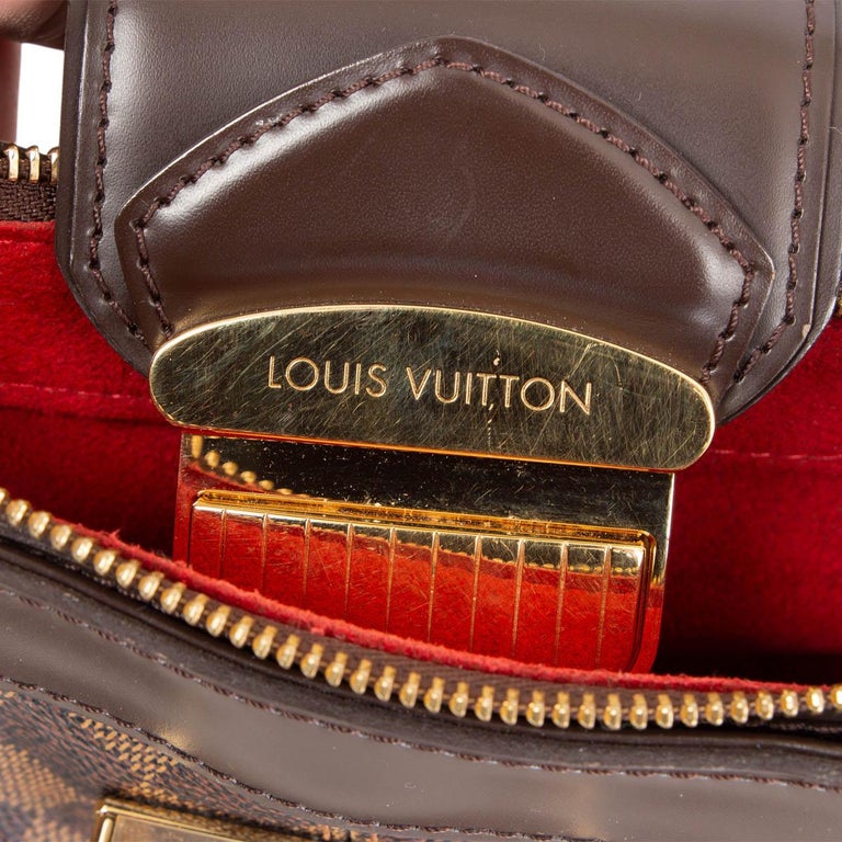 Auth Louis Vuitton Damier Ebene Sistina MM Shoulder Bag Brown