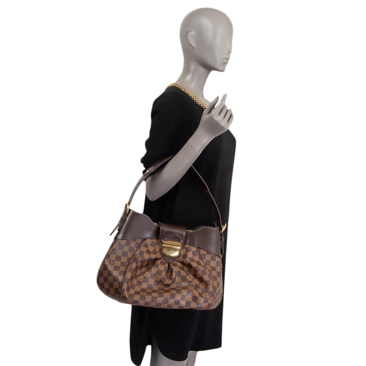 LOUIS VUITTON Ebene Damier SISTINA MM Hobo Shoulder Bag For Sale 3