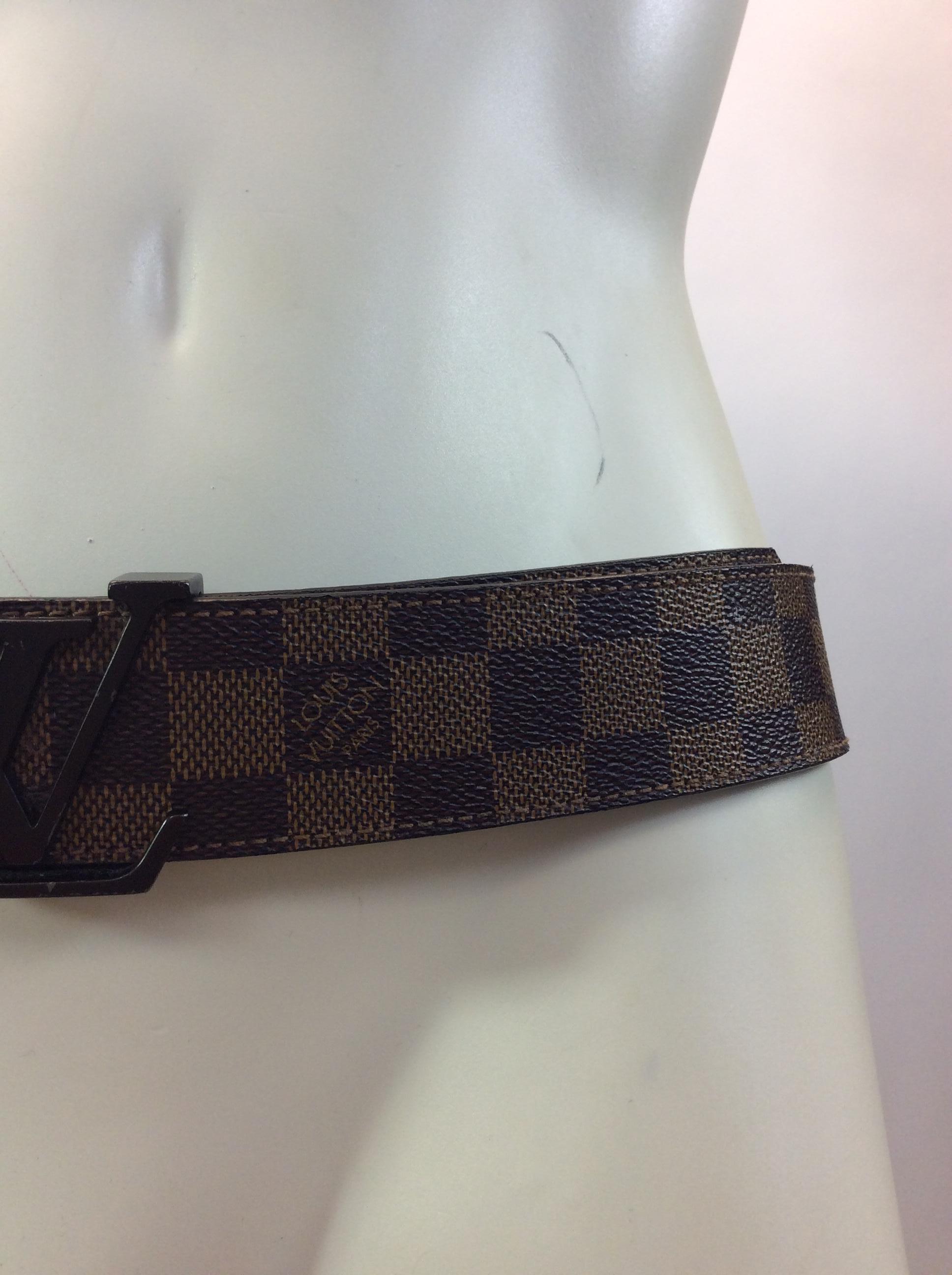 Black Louis Vuitton Ebene Initiales Belt For Sale