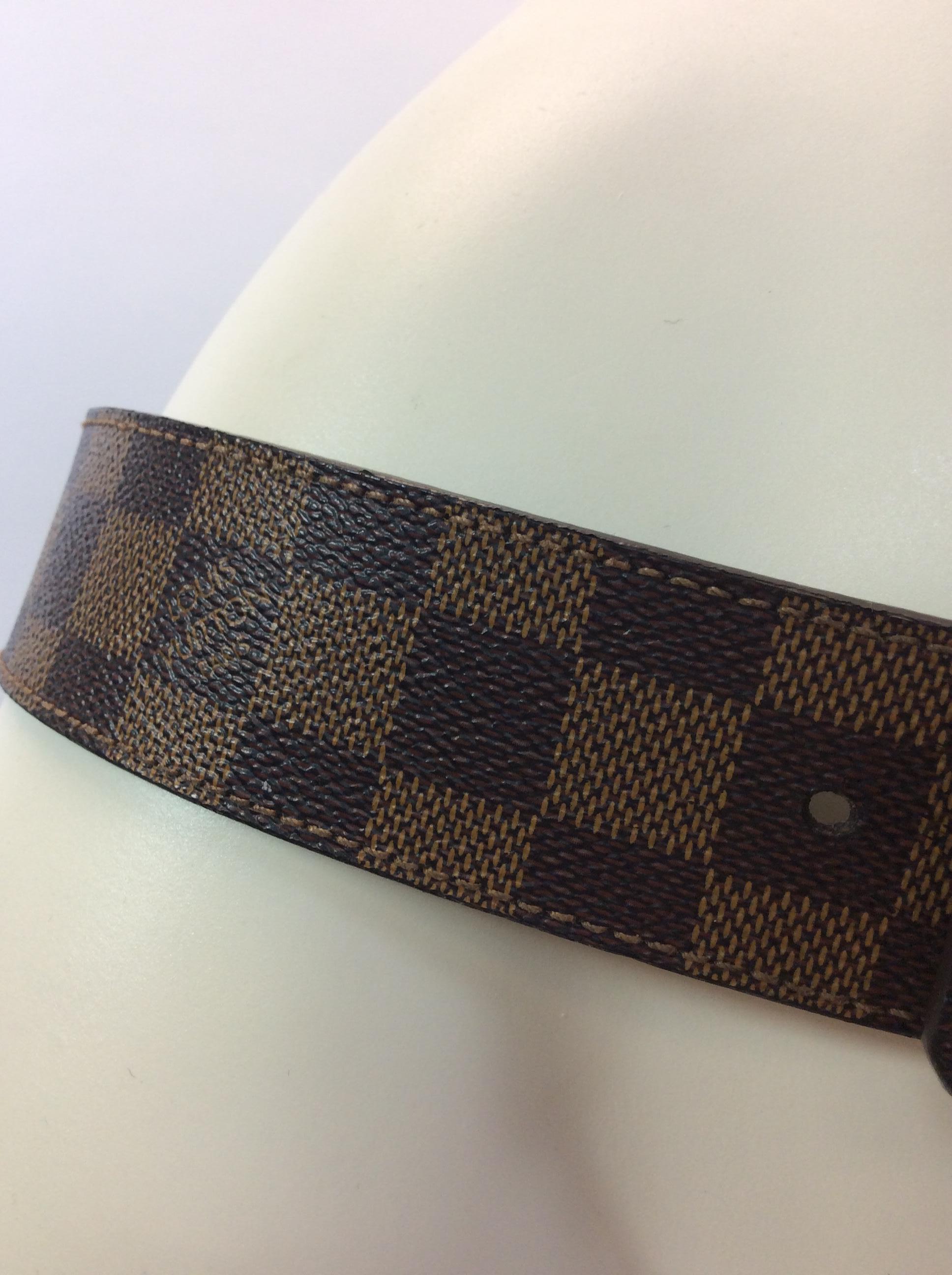 Louis Vuitton Ebene Initiales Belt In Good Condition For Sale In Narberth, PA