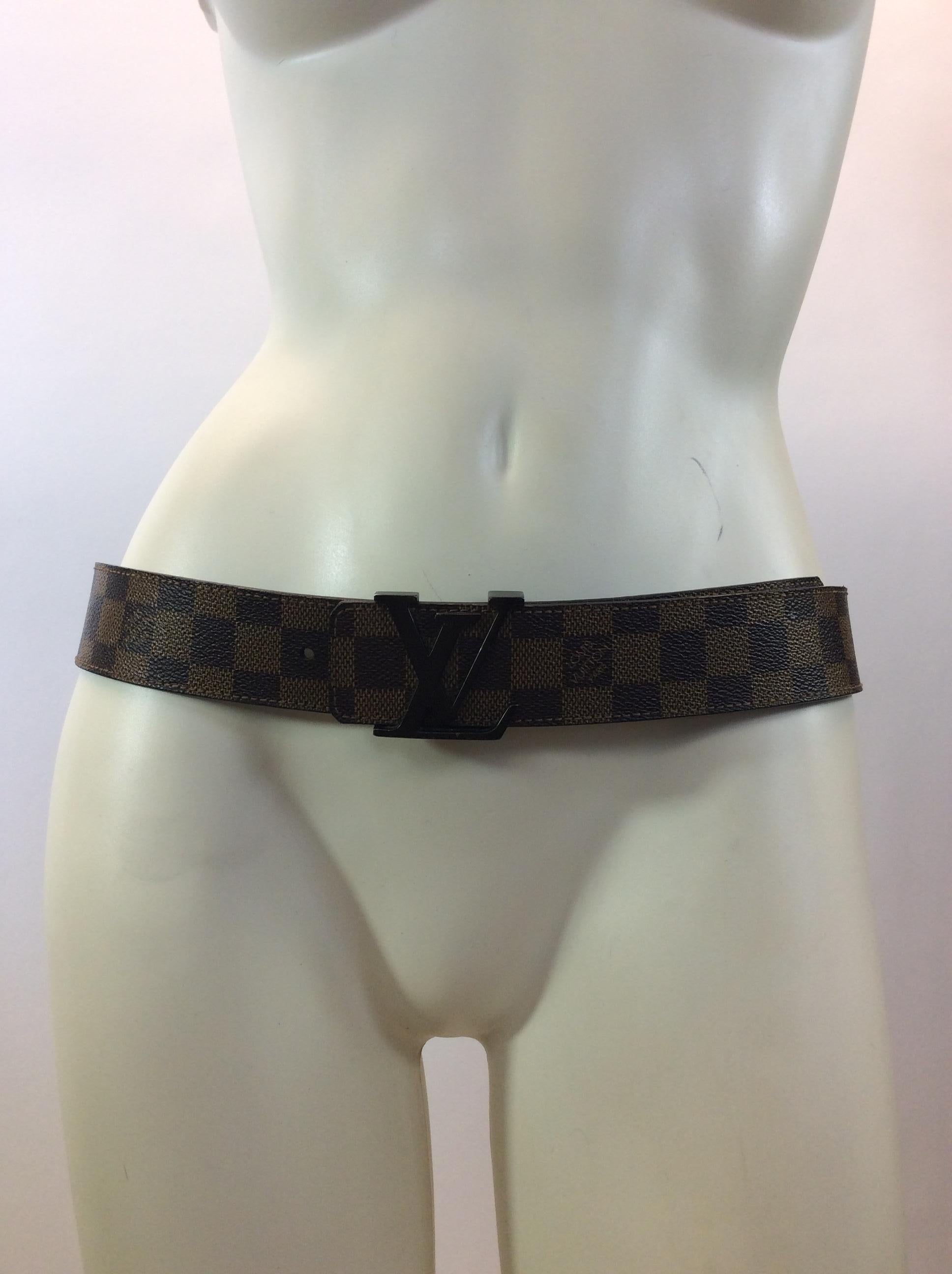Women's or Men's Louis Vuitton Ebene Initiales Belt For Sale