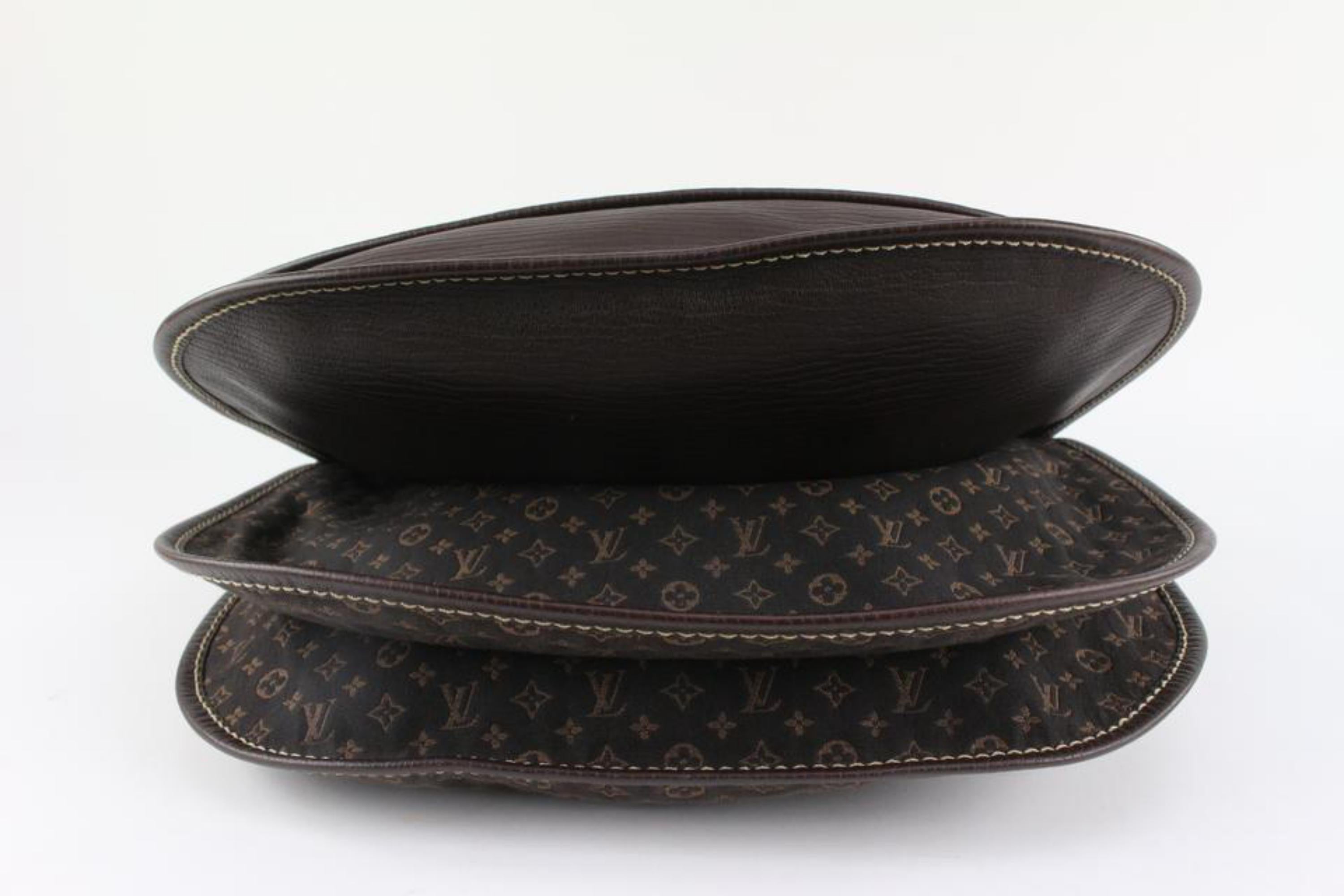 Black Louis Vuitton Ebene Mini Lin Initiales Monogram Amman Messenger Rope Flap 122lv1 For Sale