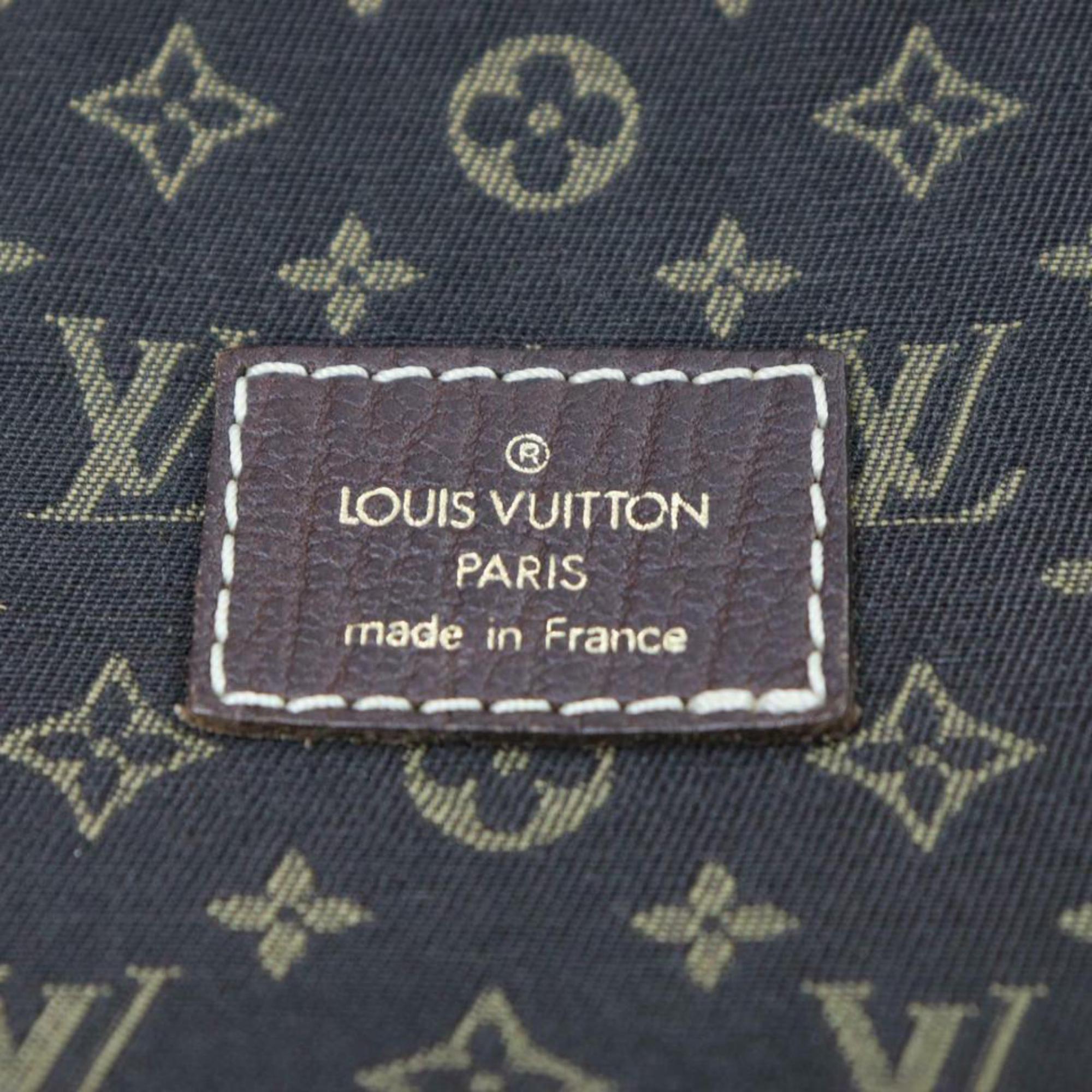 Louis Vuitton Ebene Mini Lin Samur Saddle 870251 Brown Canvas Shoulder Bag In Good Condition For Sale In Forest Hills, NY