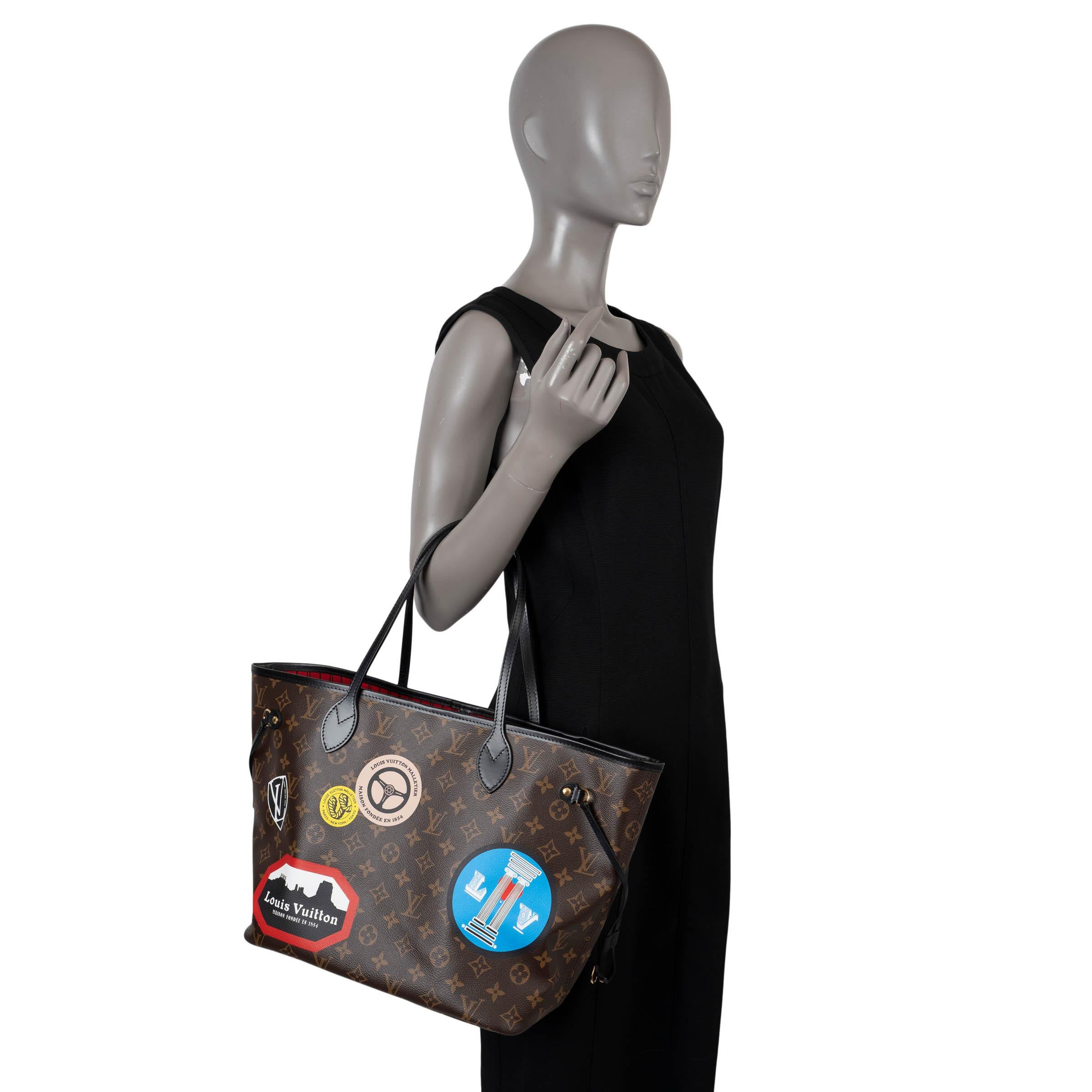 LOUIS VUITTON Ebene Monogram canvas 2016 NEVERFULL MM WORLD TOUR Bag 4