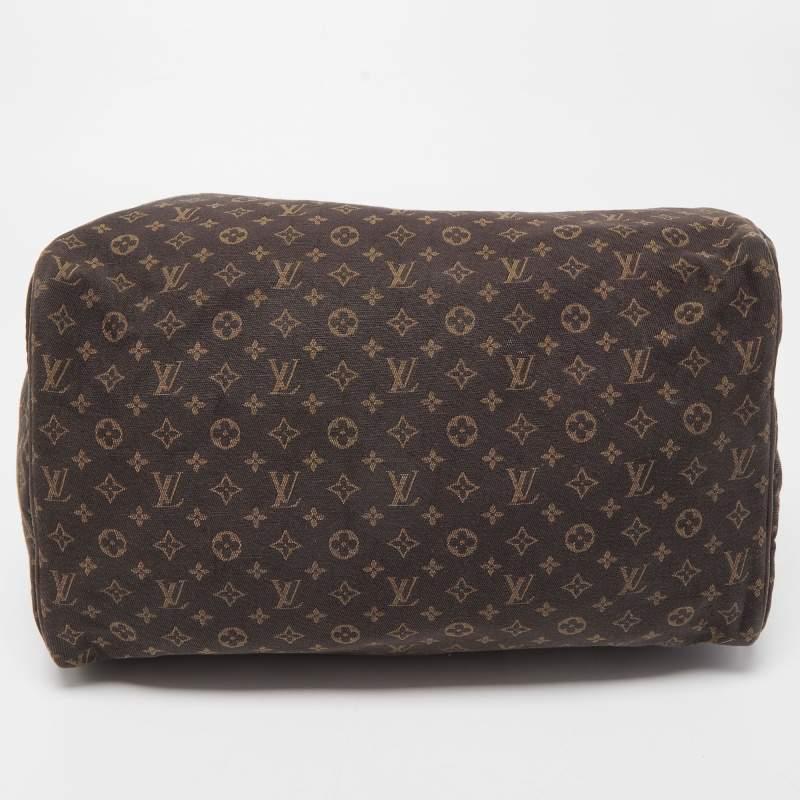 Louis Vuitton Ebene Monogram Canvas Mini Lin Speedy 30 Bag 1