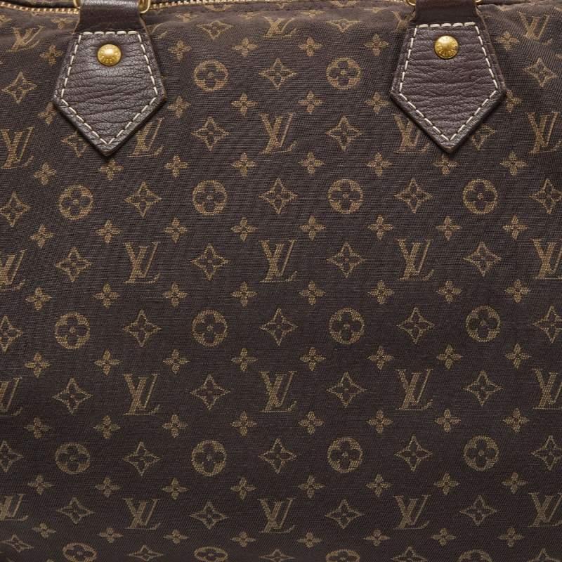 Louis Vuitton Ebene Monogram Canvas Mini Lin Speedy 30 Bag 2