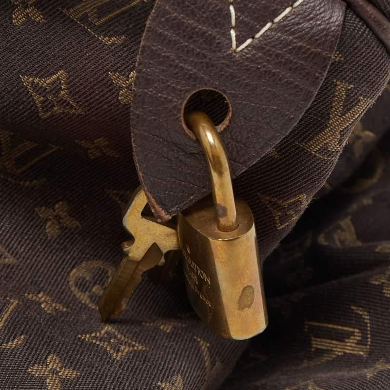 Louis Vuitton Ebene Monogram Canvas Mini Lin Speedy 30 Bag 5
