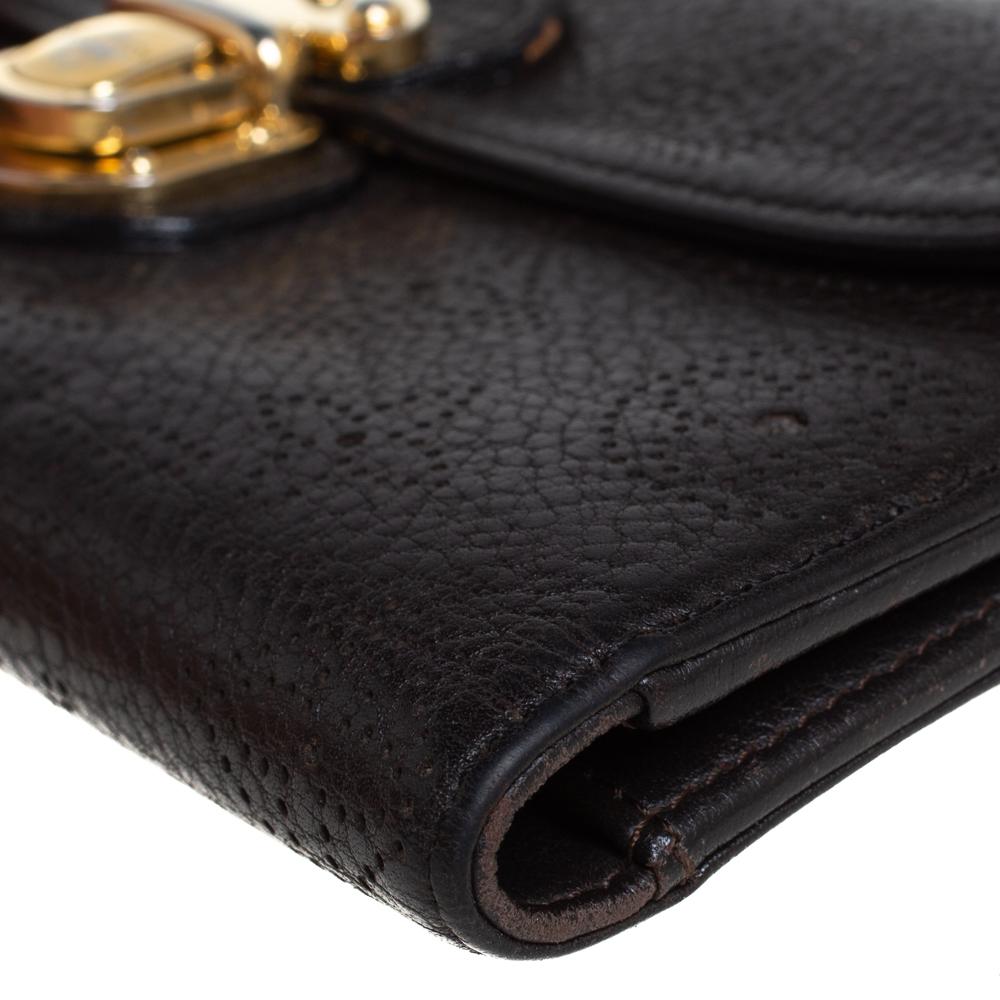 Louis Vuitton Ebene Monogram Mahina Leather Amelia Wallet 1