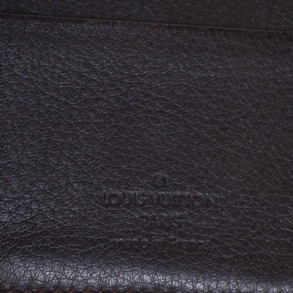 Louis Vuitton Ebene Monogram Mahina Leather Amelia Wallet 4