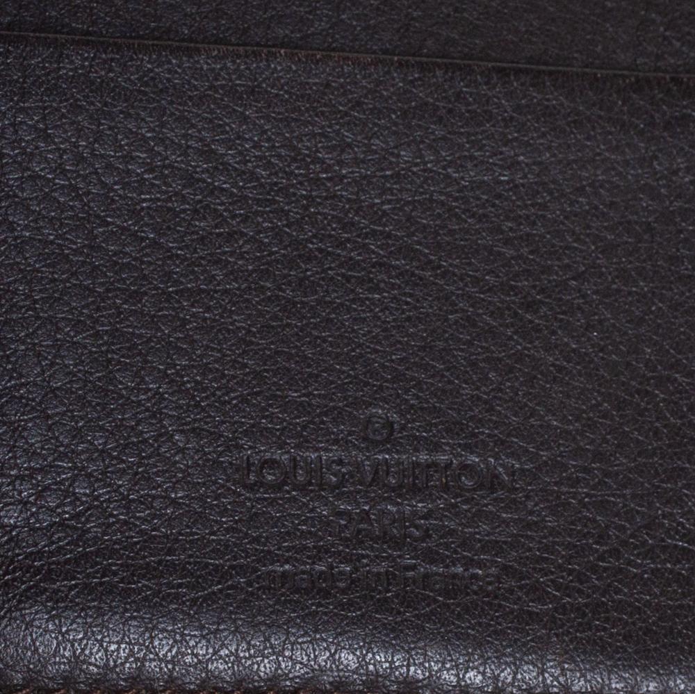 Louis Vuitton Ebene Monogram Mahina Leather Amelia Wallet 4