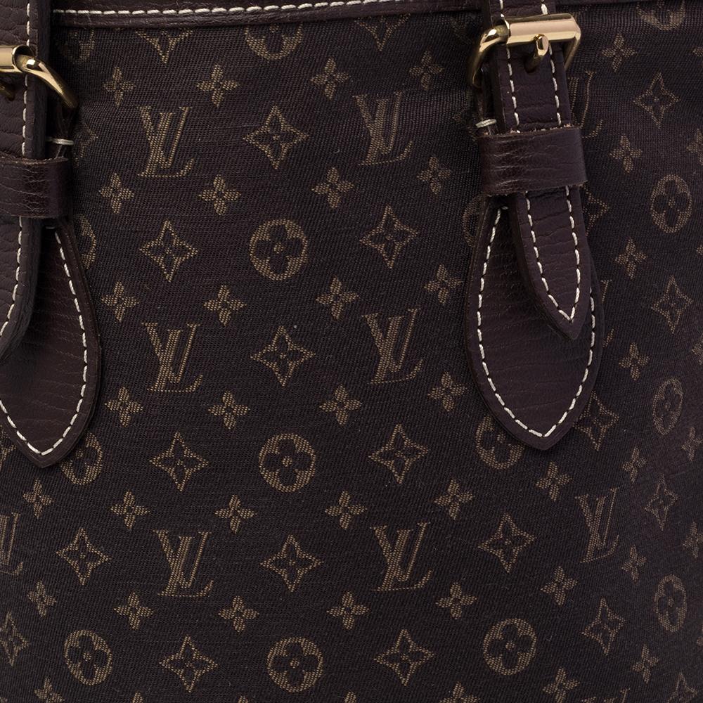 Louis Vuitton Ebene Monogram Mini Lin Canvas Bucket Bag 6