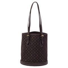 Louis Vuitton - Ebene Monogram Mini Lin Canvas Bucket Bag