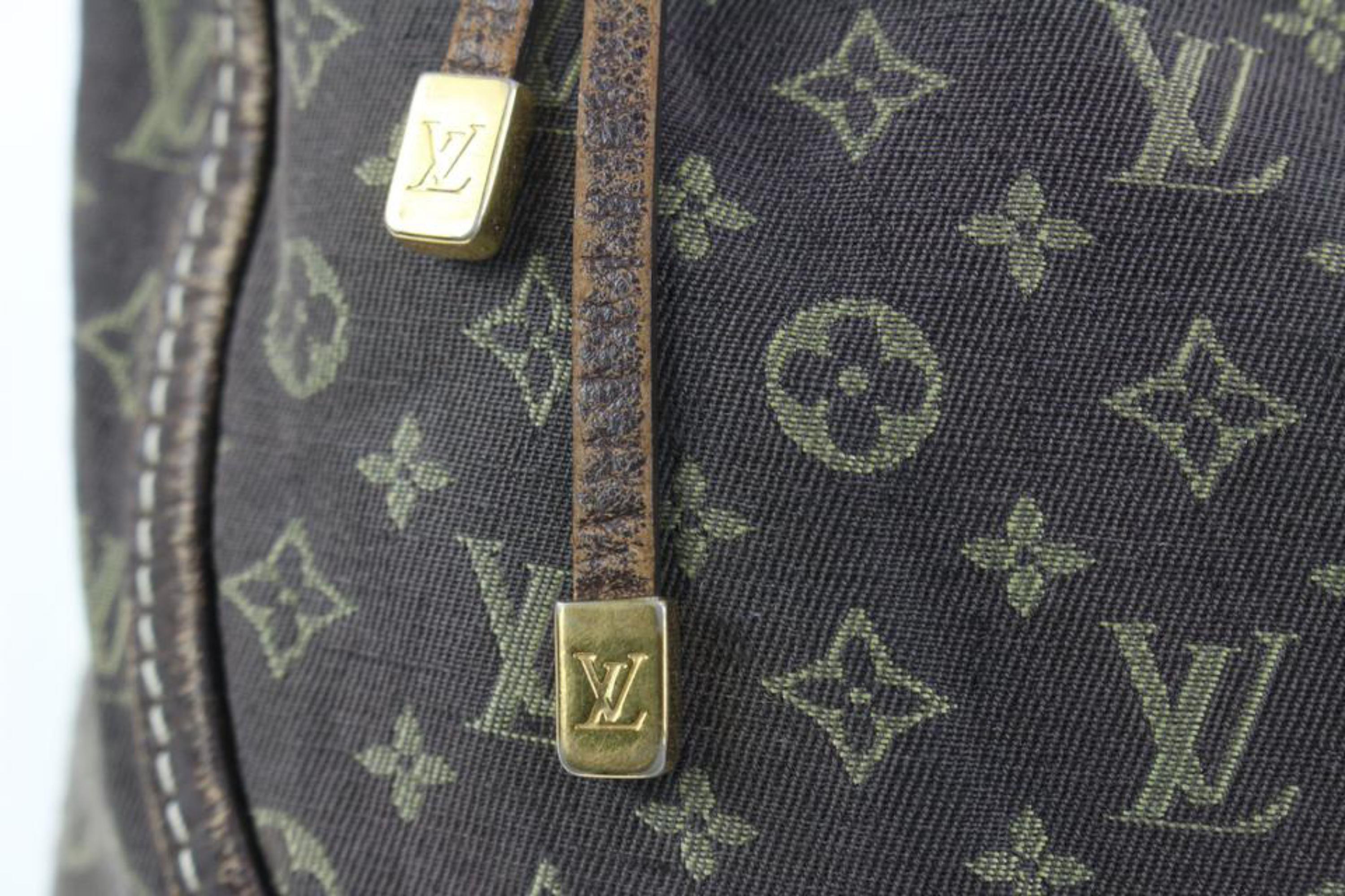 Louis Vuitton Ebene Monogram Mini Lin Manon MM Hobo 26lk324s For Sale 6