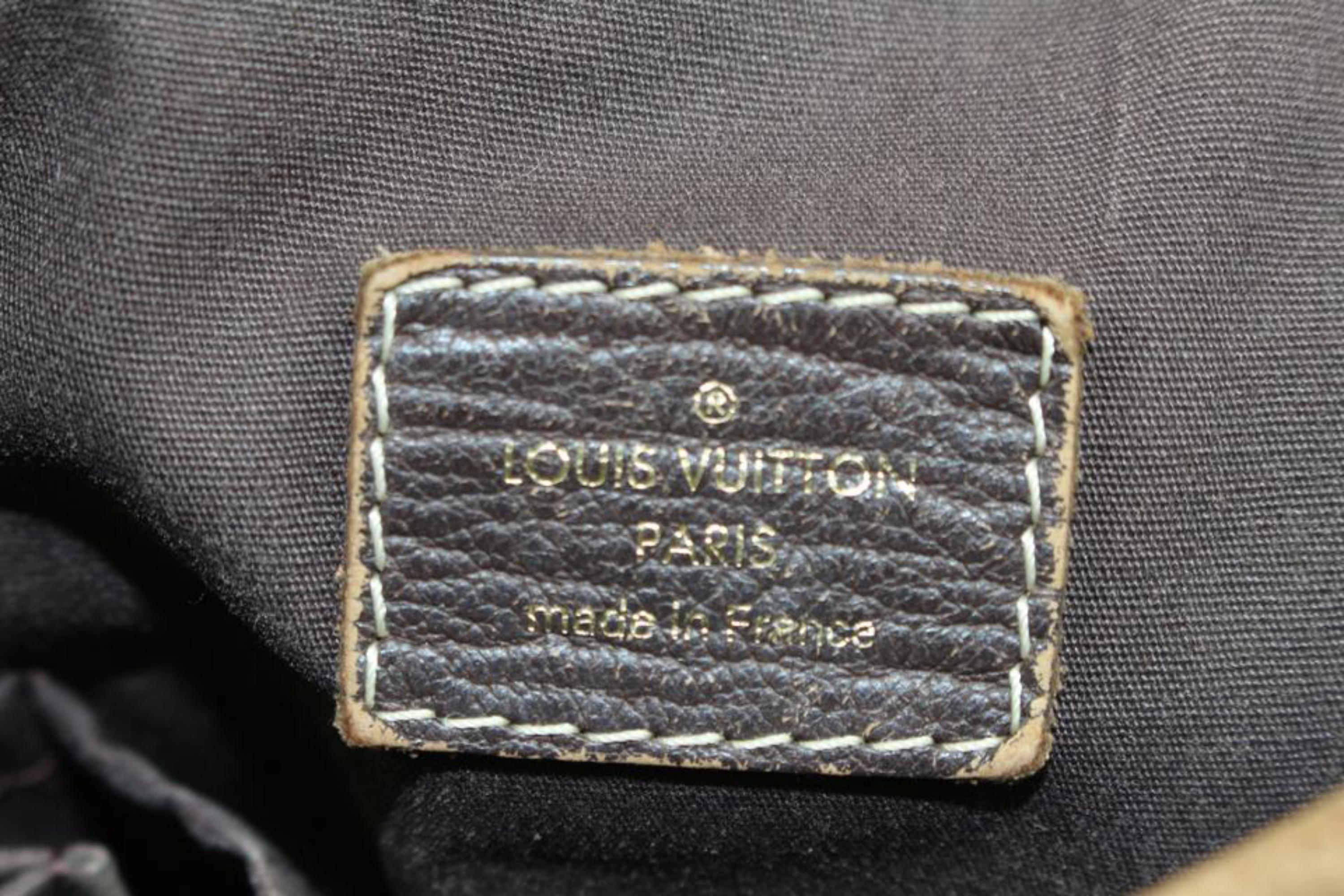Louis Vuitton Ebene Monogram Mini Lin Manon MM Hobo 26lk324s In Good Condition For Sale In Dix hills, NY