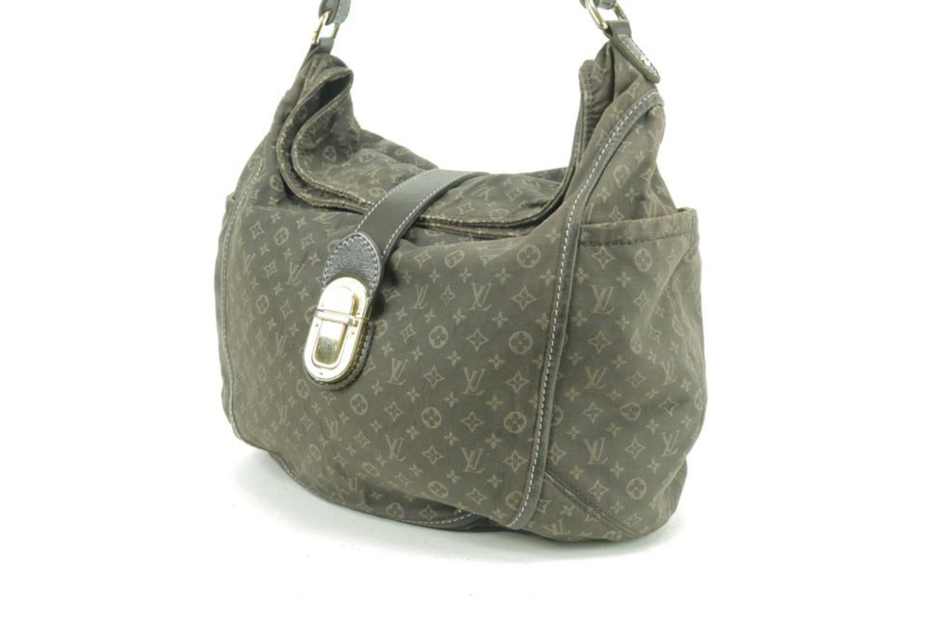 Louis Vuitton Ebene Monogramm Mini Lin Romance Hobo 27lk62s im Angebot 7