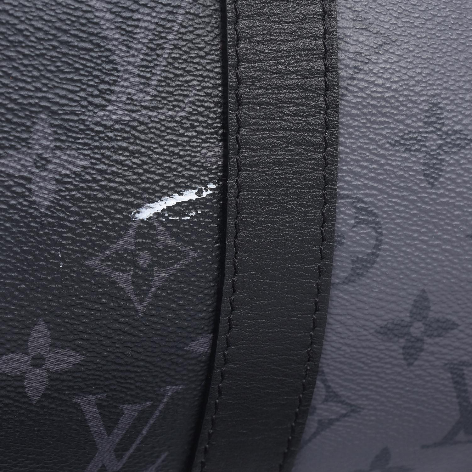 Louis Vuitton Eclipse Reverse Keepall Bandouliere 50 Duffle Bag Black Gray 1
