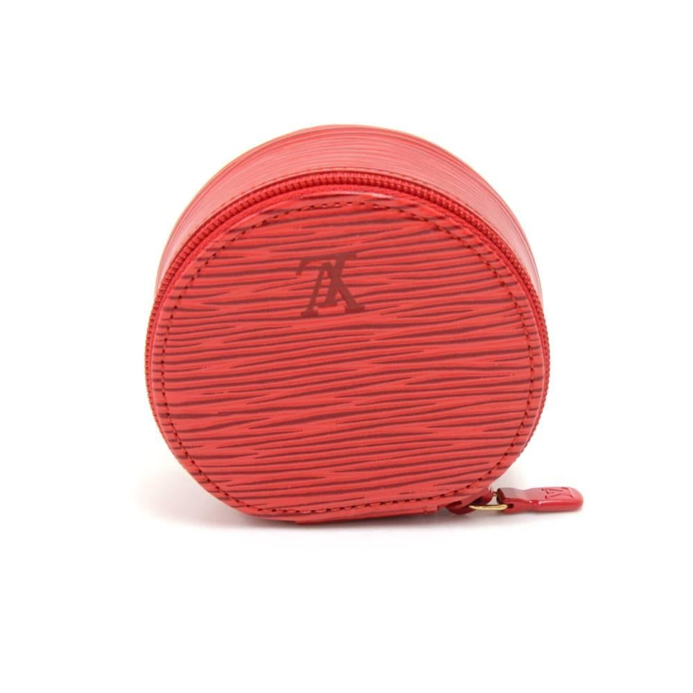 Women's Louis Vuitton Ecrin Bijoux Red Epi Leather Mini Jewelry Case 