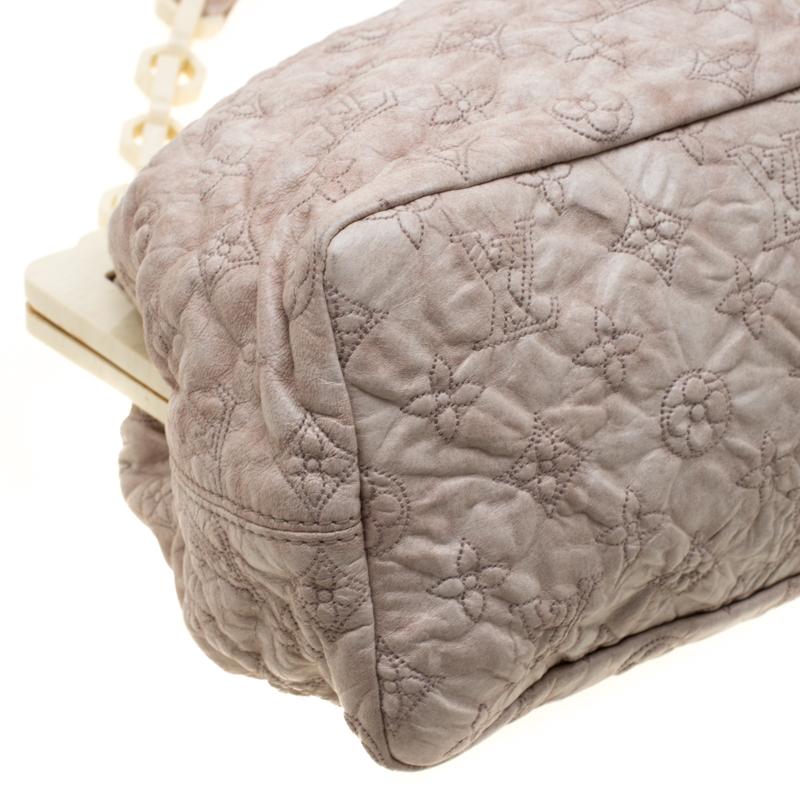 Louis Vuitton Ecru Monogram Leather Limited Edition Olympe Nimbus Cirrus Bag 4