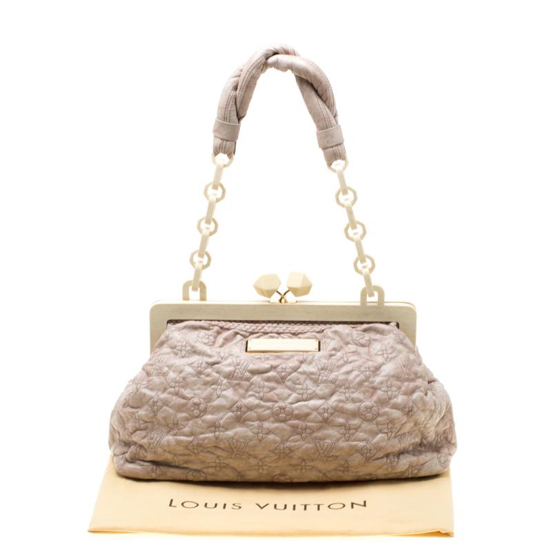 Louis Vuitton Ecru Monogram Leather Limited Edition Olympe Nimbus Cirrus Bag 5