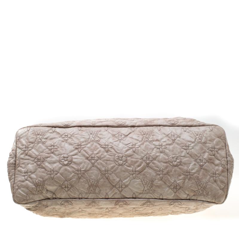 Beige Louis Vuitton Ecru Monogram Leather Limited Edition Olympe Nimbus Cirrus Bag