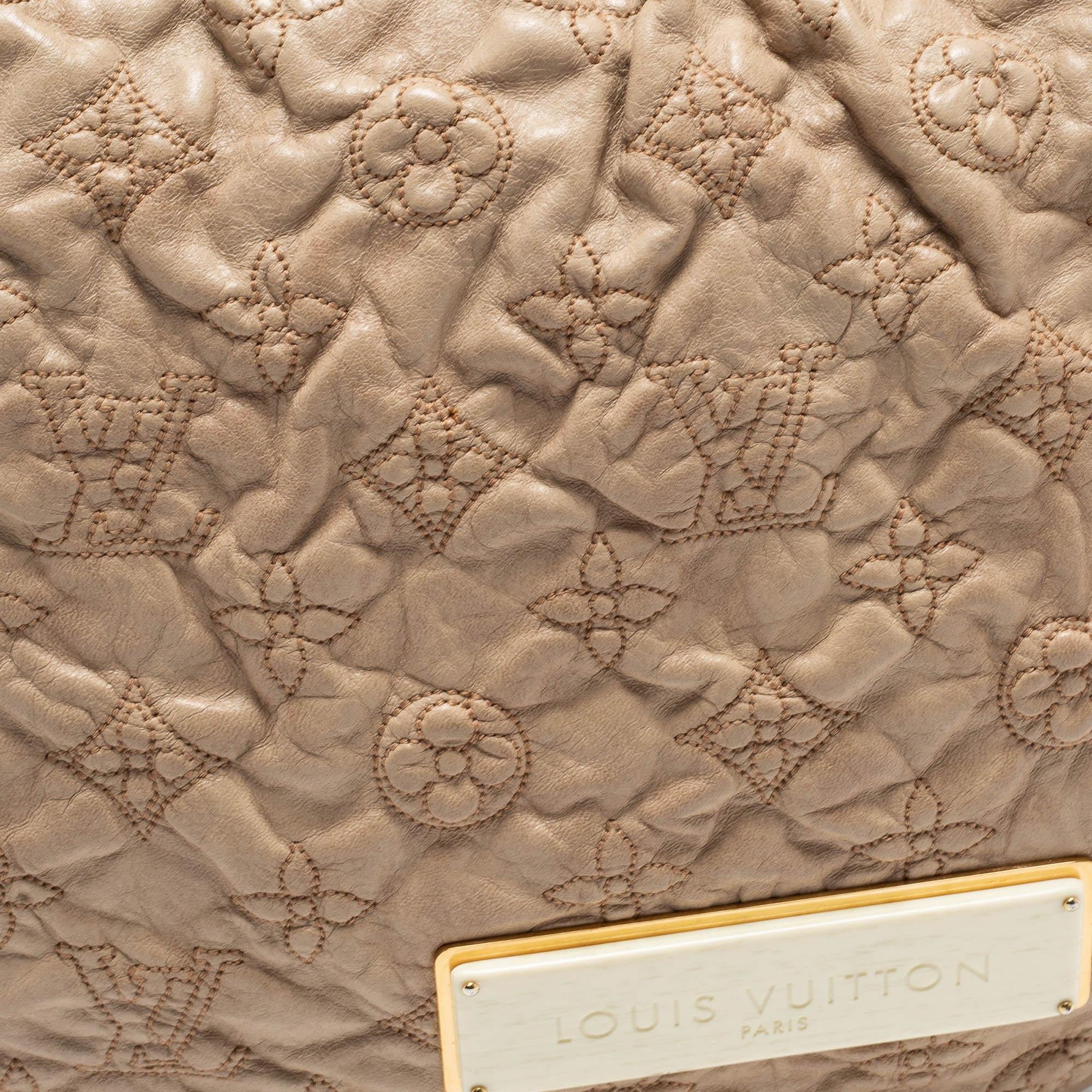 Louis Vuitton Ecru Monogram Leather Limited Edition Olympe Nimbus GM Bag 3