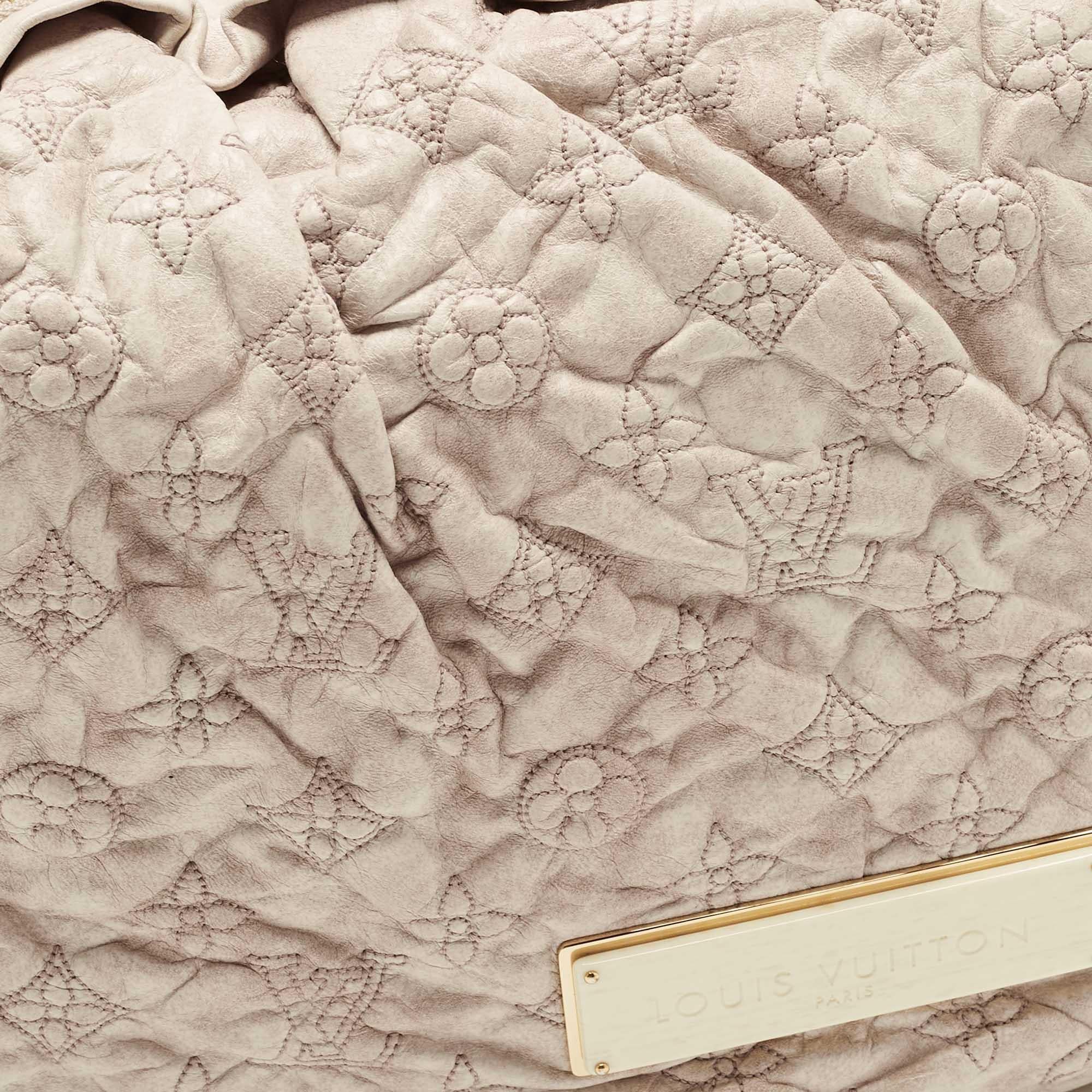 Louis Vuitton Ecru Monogram Leather Limited Edition Olympe Nimbus GM Bag 6