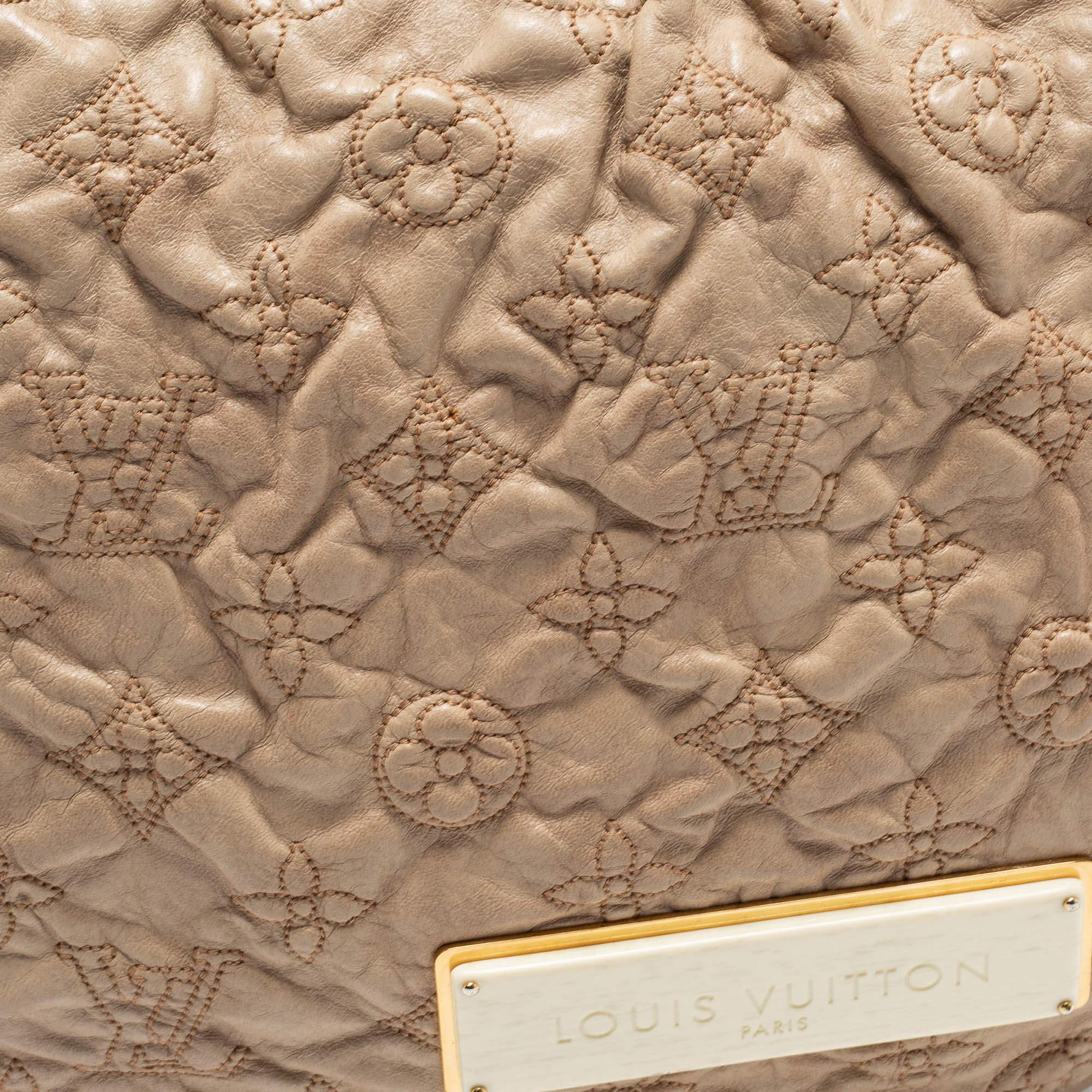Louis Vuitton Ecru Monogram Leather Limited Edition Olympe Nimbus GM Bag 9