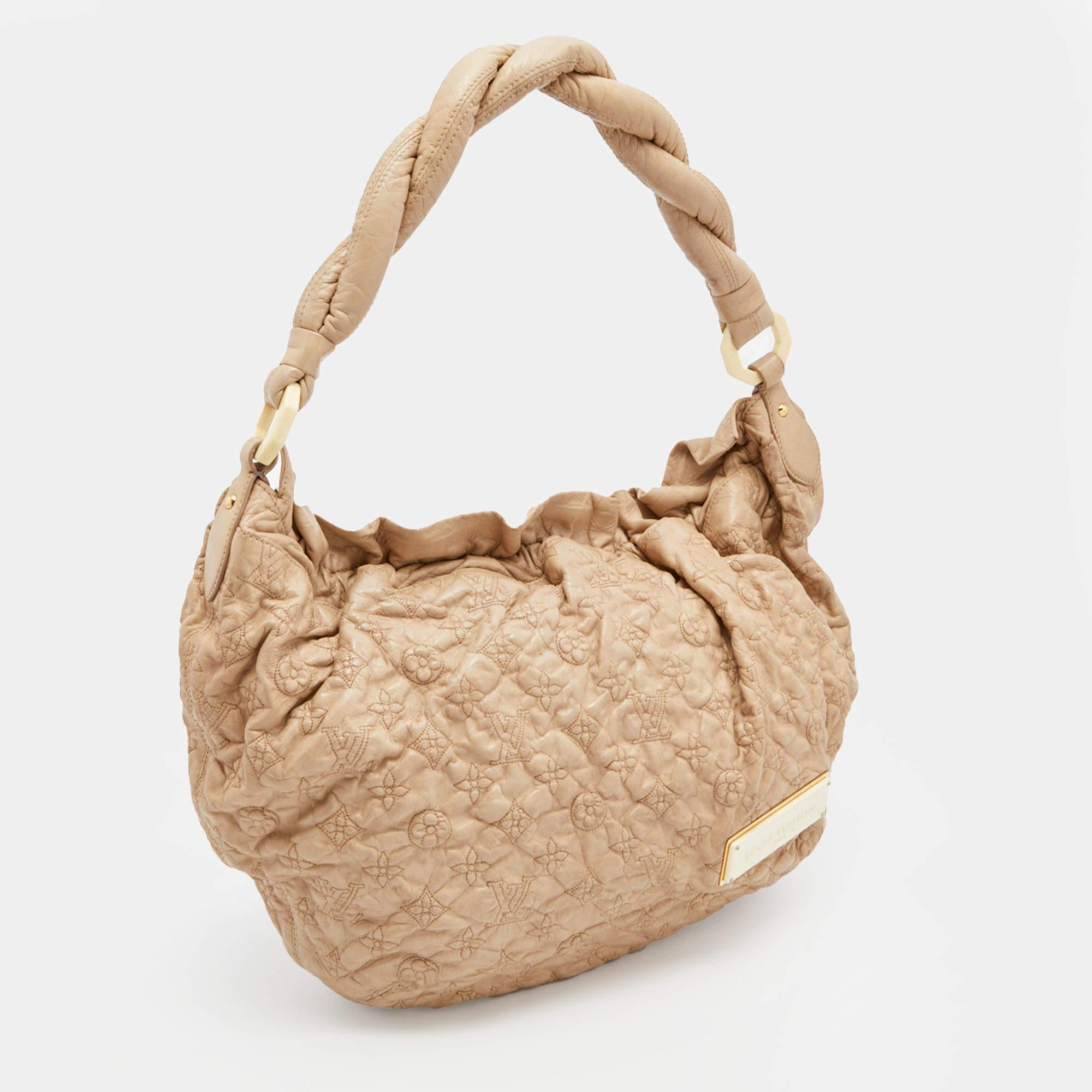 Women's Louis Vuitton Ecru Monogram Leather Limited Edition Olympe Nimbus GM Bag