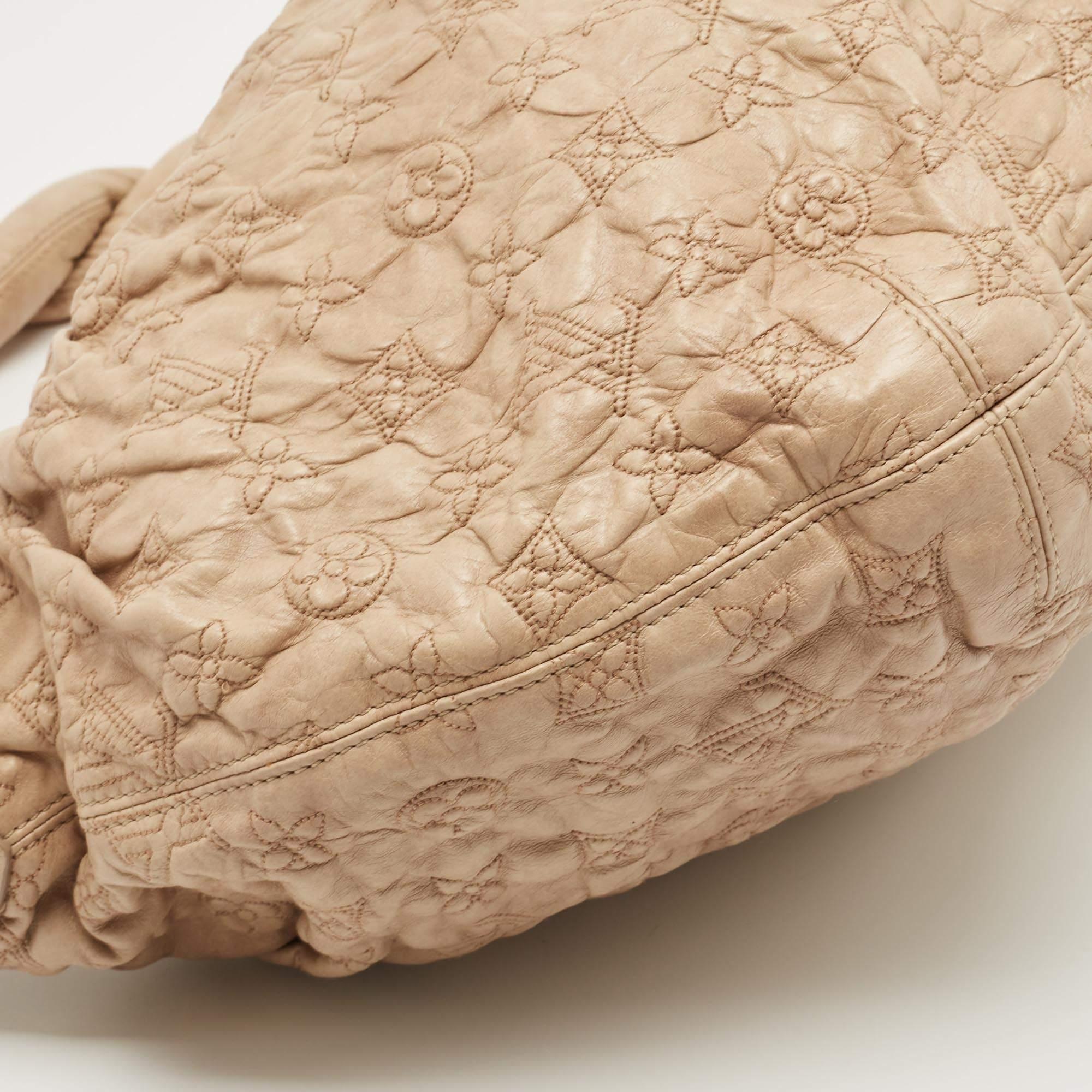 Louis Vuitton Ecru Monogram Leather Limited Edition Olympe Nimbus GM Bag For Sale 1