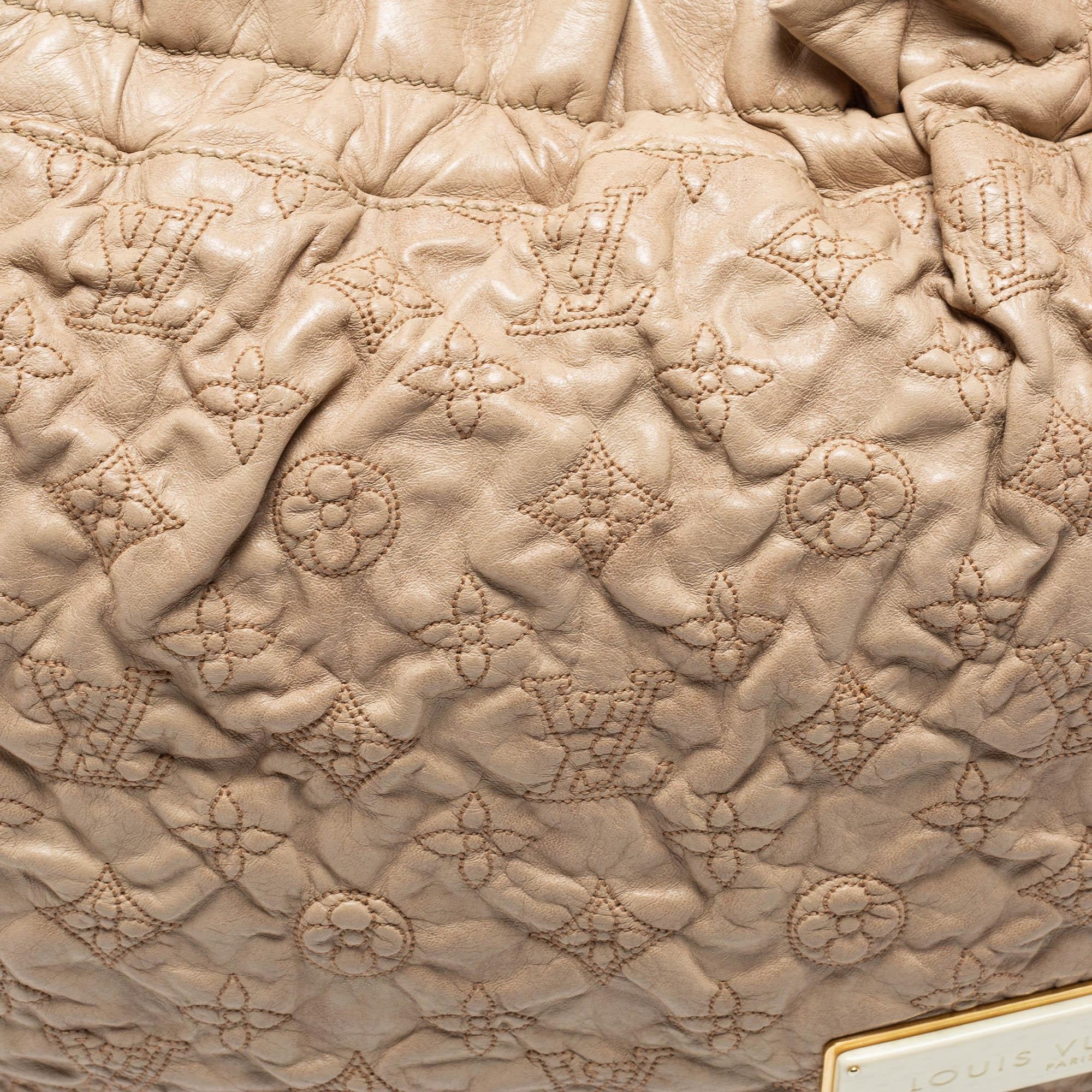 Louis Vuitton Ecru Monogram Leather Limited Edition Olympe Nimbus GM Bag 2