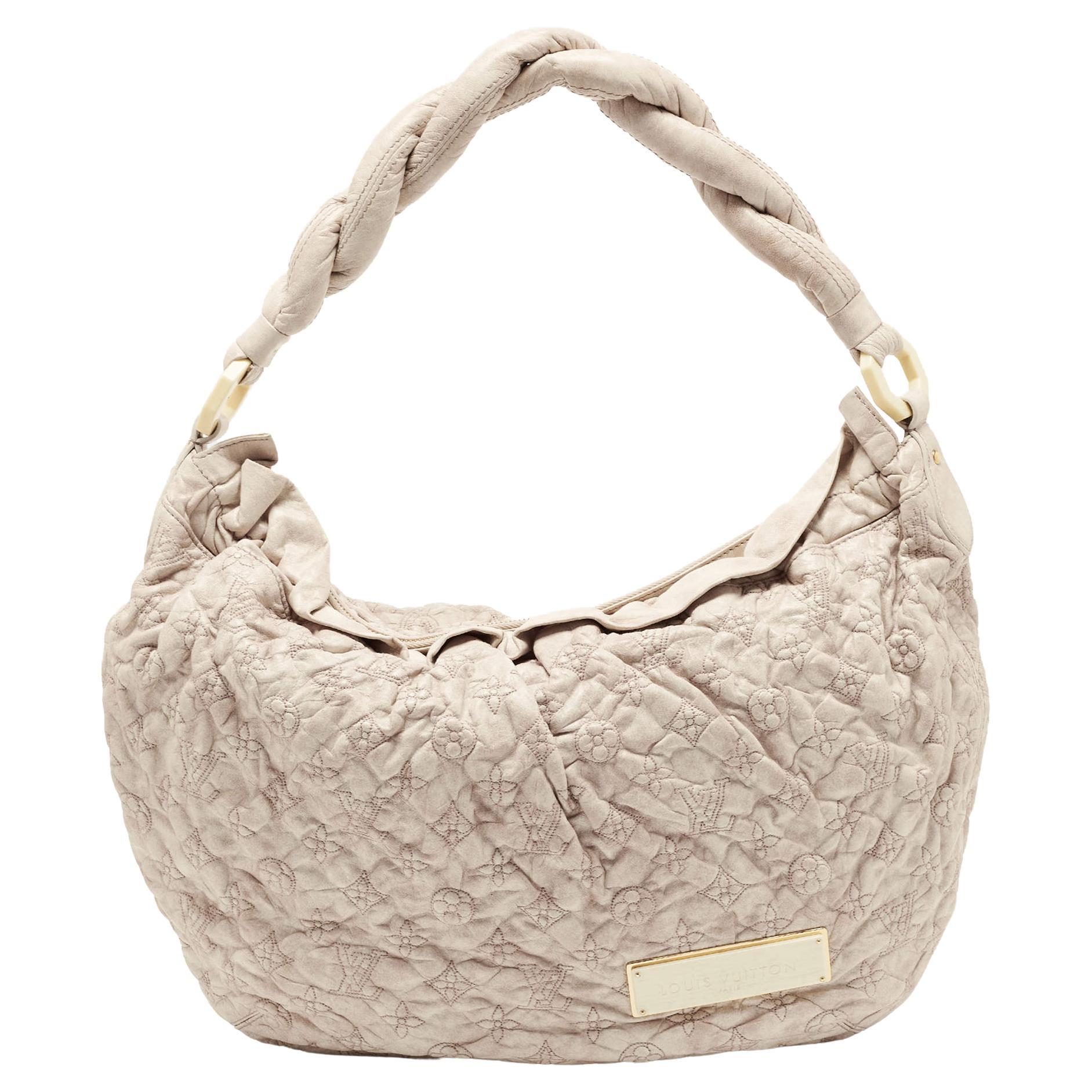 Pre-owned Louis Vuitton Olympe Leather Handbag In Beige