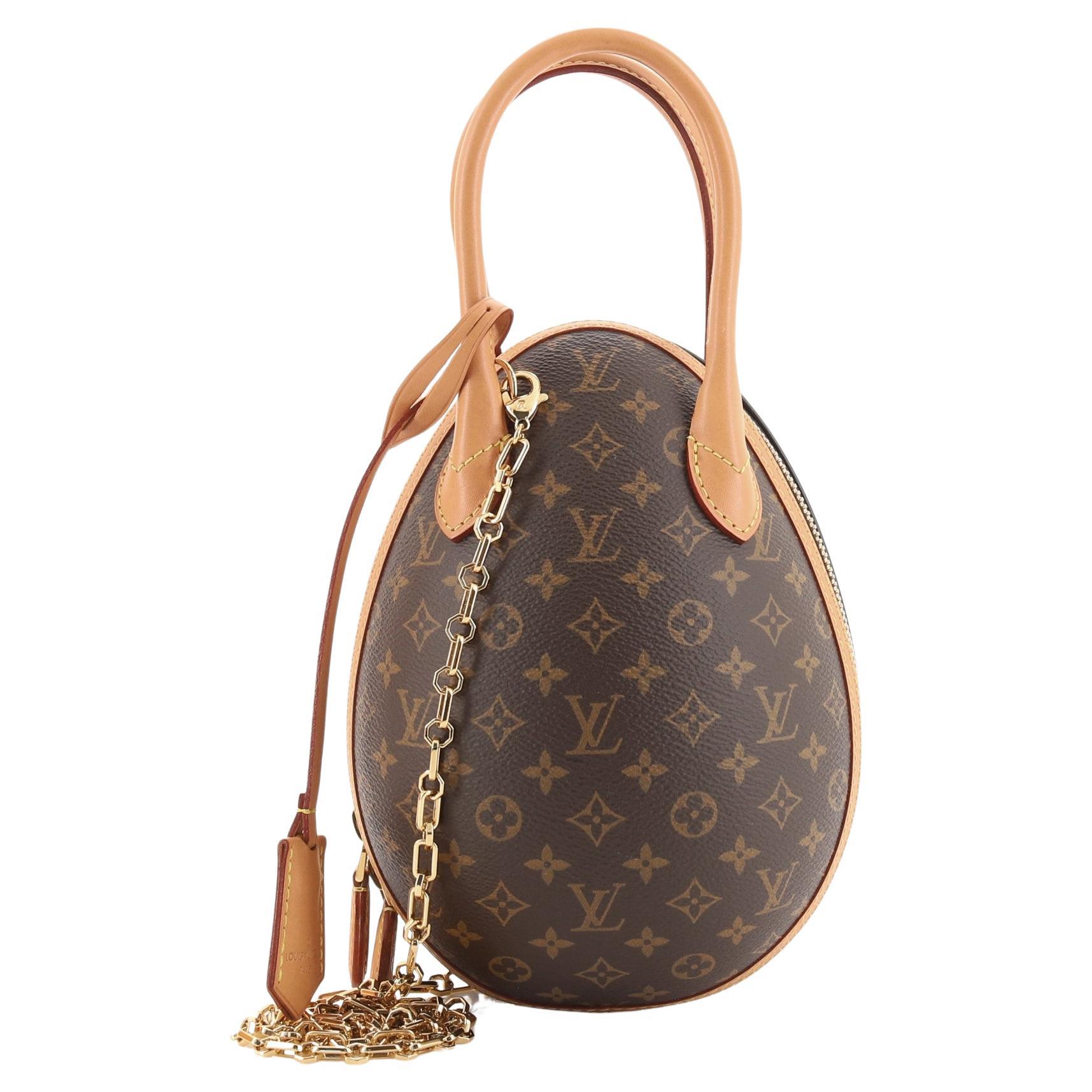 Louis Vuitton lv woman egg bag top handle ball shape handbag monogram