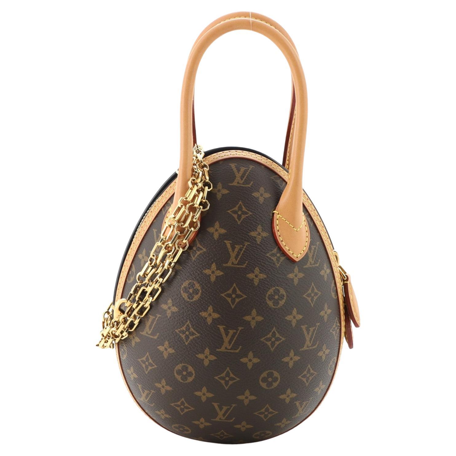Louis Vuitton Egg Bag Monogram Brown in Coated Canvas/Calfskin Leather with  Gold-tone - US