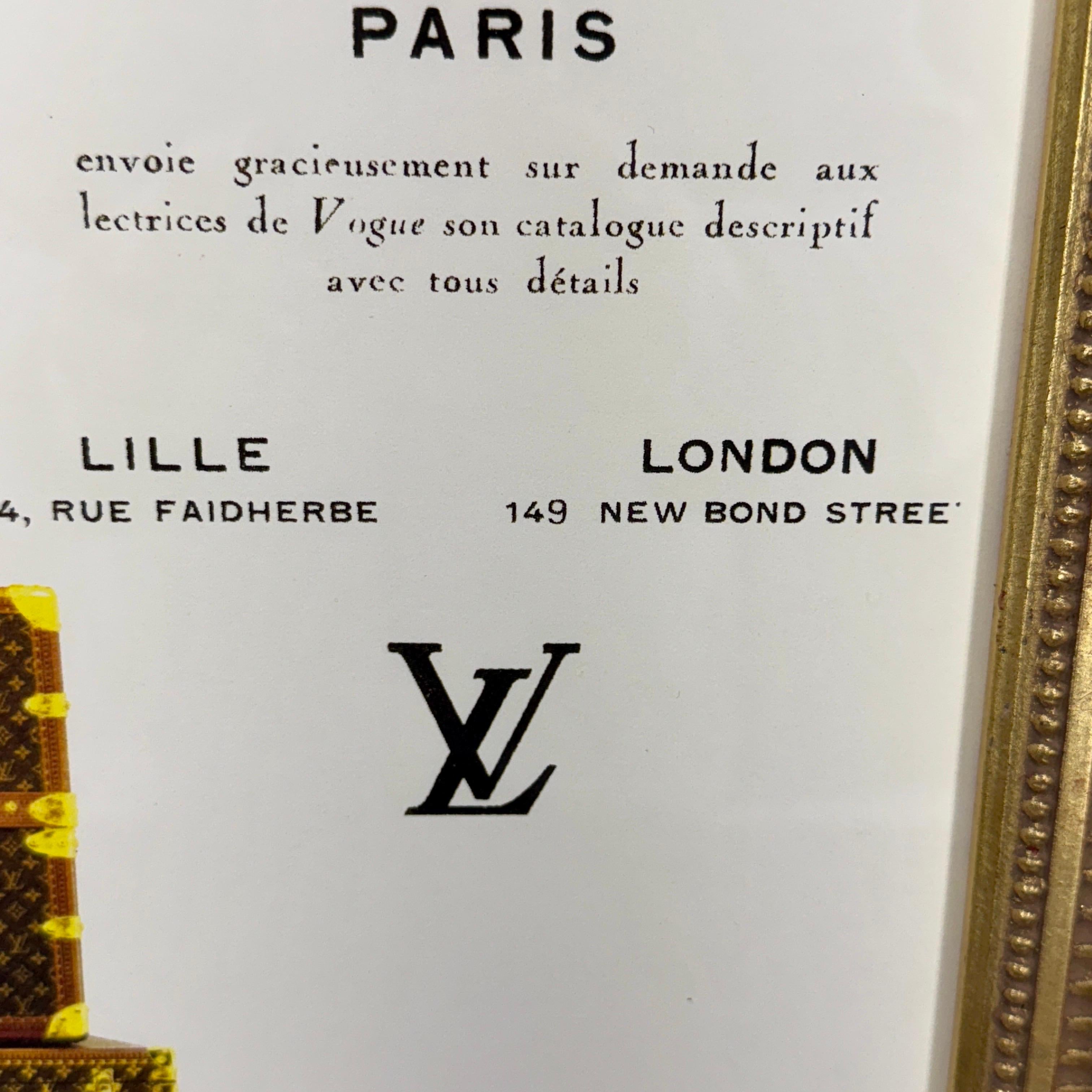 Louis Vuitton Eiffelturm Monogramm-Kunstdruck in Goldrahmen mit Kunstdruck im Angebot 4