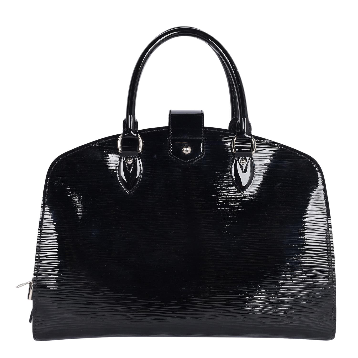 LOUIS VUITTON Electric Epi Pont-Neuf GM Charol Negro en venta 2