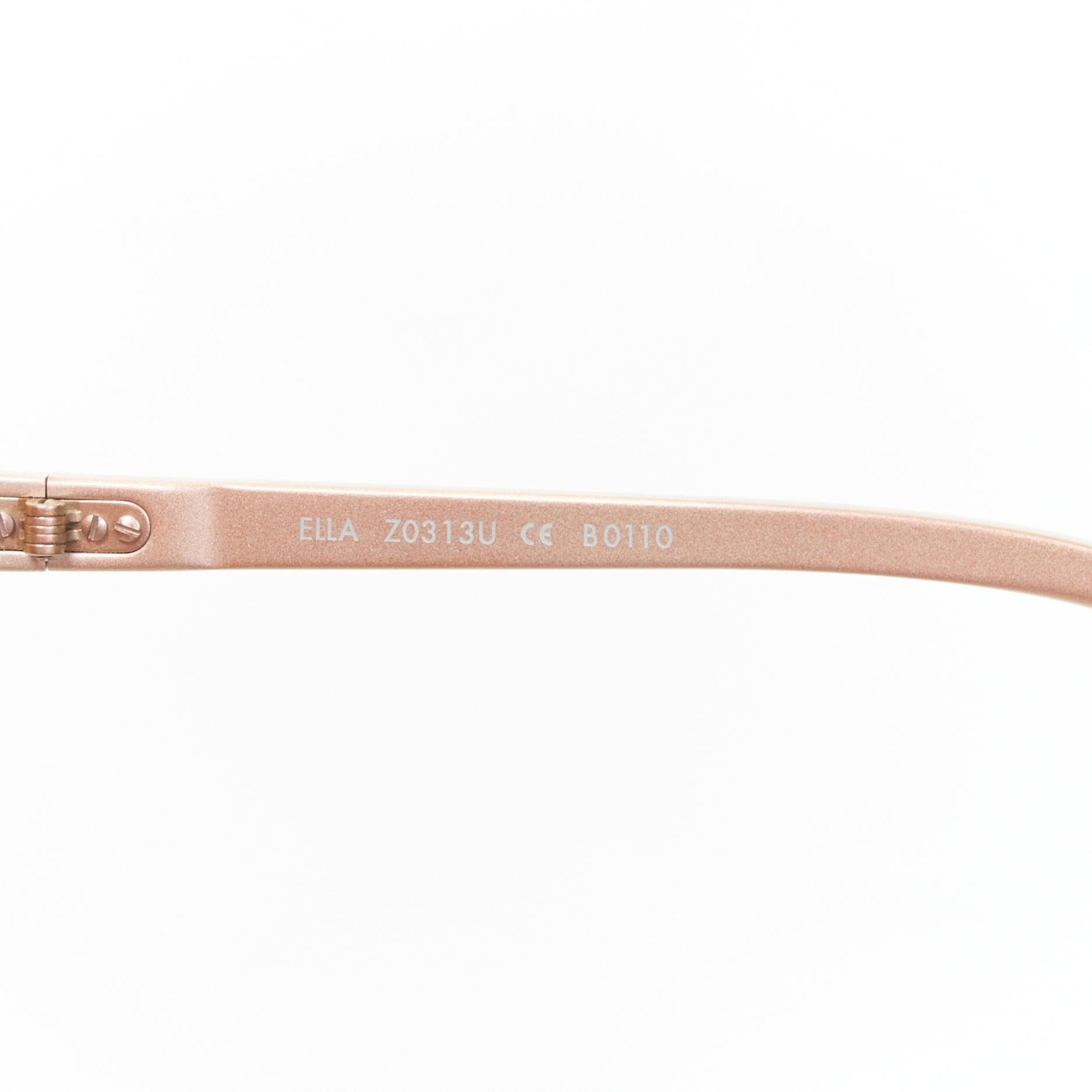 LOUIS VUITTON Ella Z0313U klar rosa Schild braun futuristische Cateye-Sonnenbrille im Angebot 3
