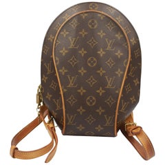 Retro Louis Vuitton Ellipse Backpack in Monogram Canvas and Natural Leather