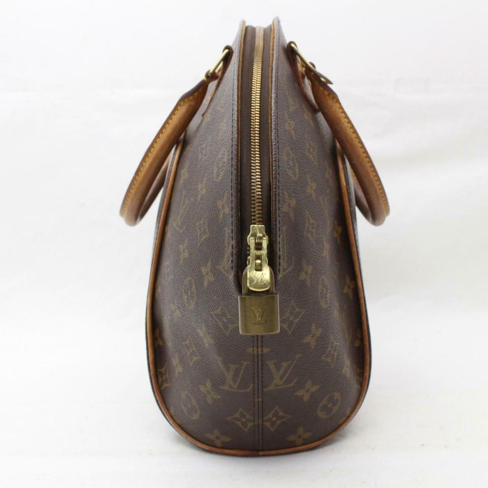 Louis Vuitton Ellipse Mm Octagon Sea Shell Bowler 870281 Brown Canvas Satchel For Sale 4