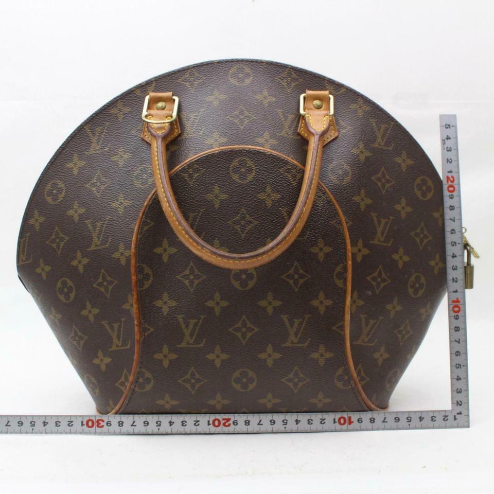 Black Louis Vuitton Ellipse Mm Octagon Sea Shell Bowler 870281 Brown Canvas Satchel For Sale